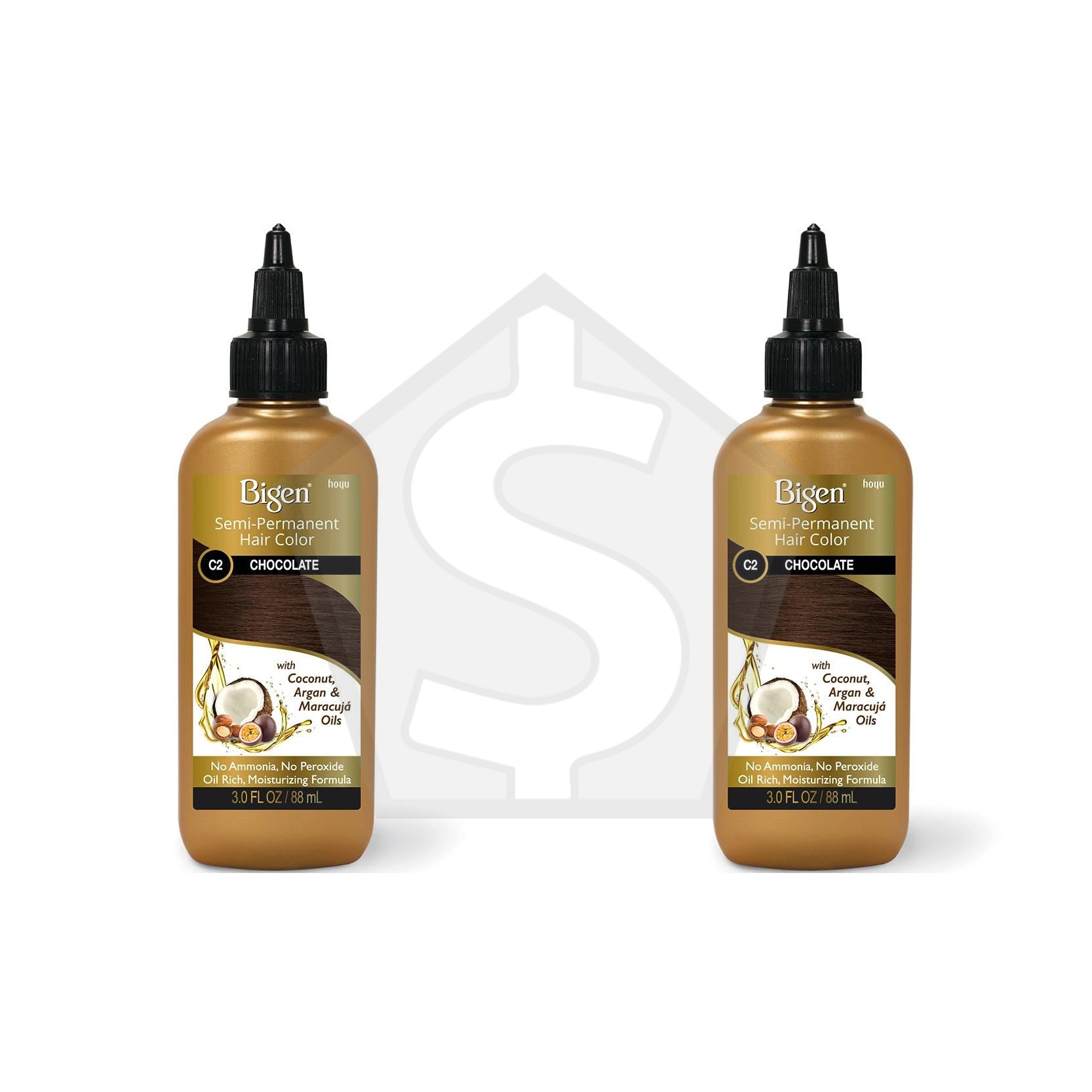 BIGEN Semi Permanent Color (3oz) - C2 Chocolate - Pack of 2