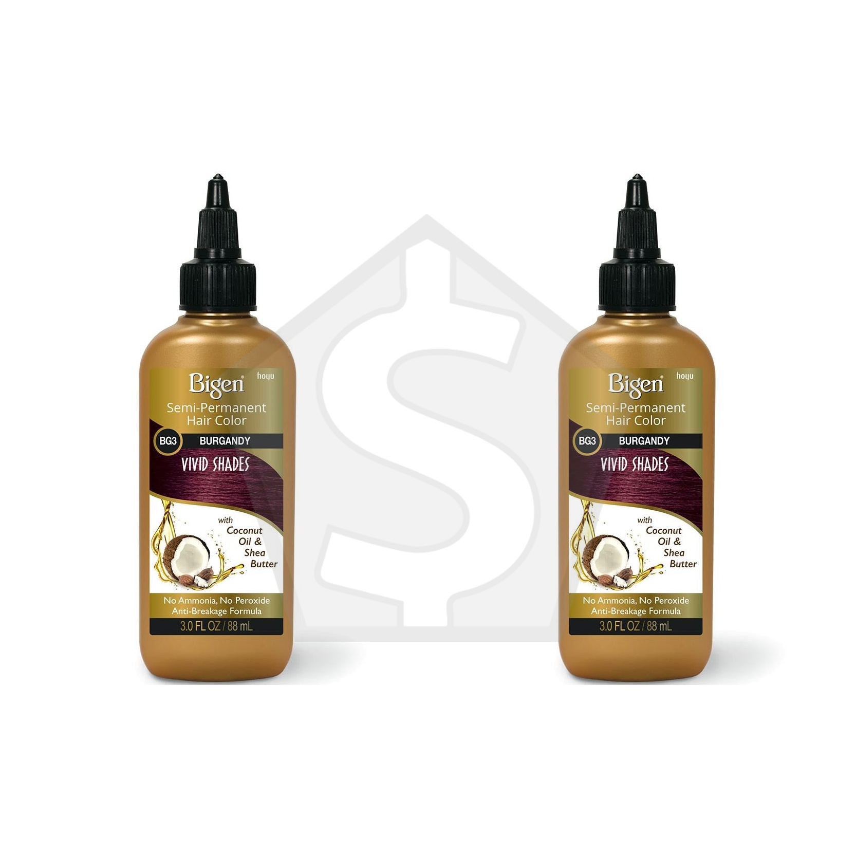 BIGEN Semi Permanent Color (3oz) - BG3 Burgundy - Pack of 2