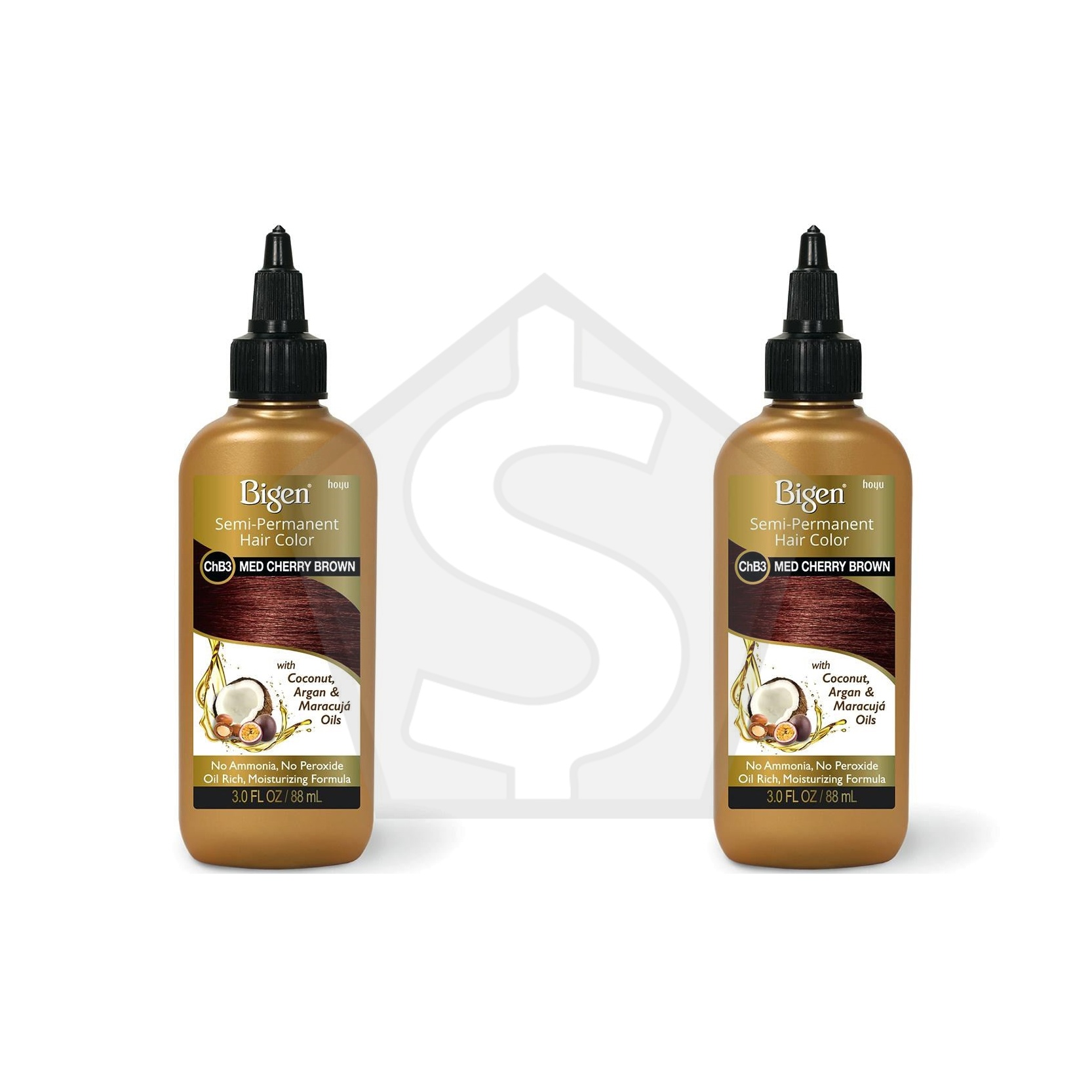 BIGEN Semi Permanent Color (3oz) - CHB3 Medium Cherry Brown - Pack of 2