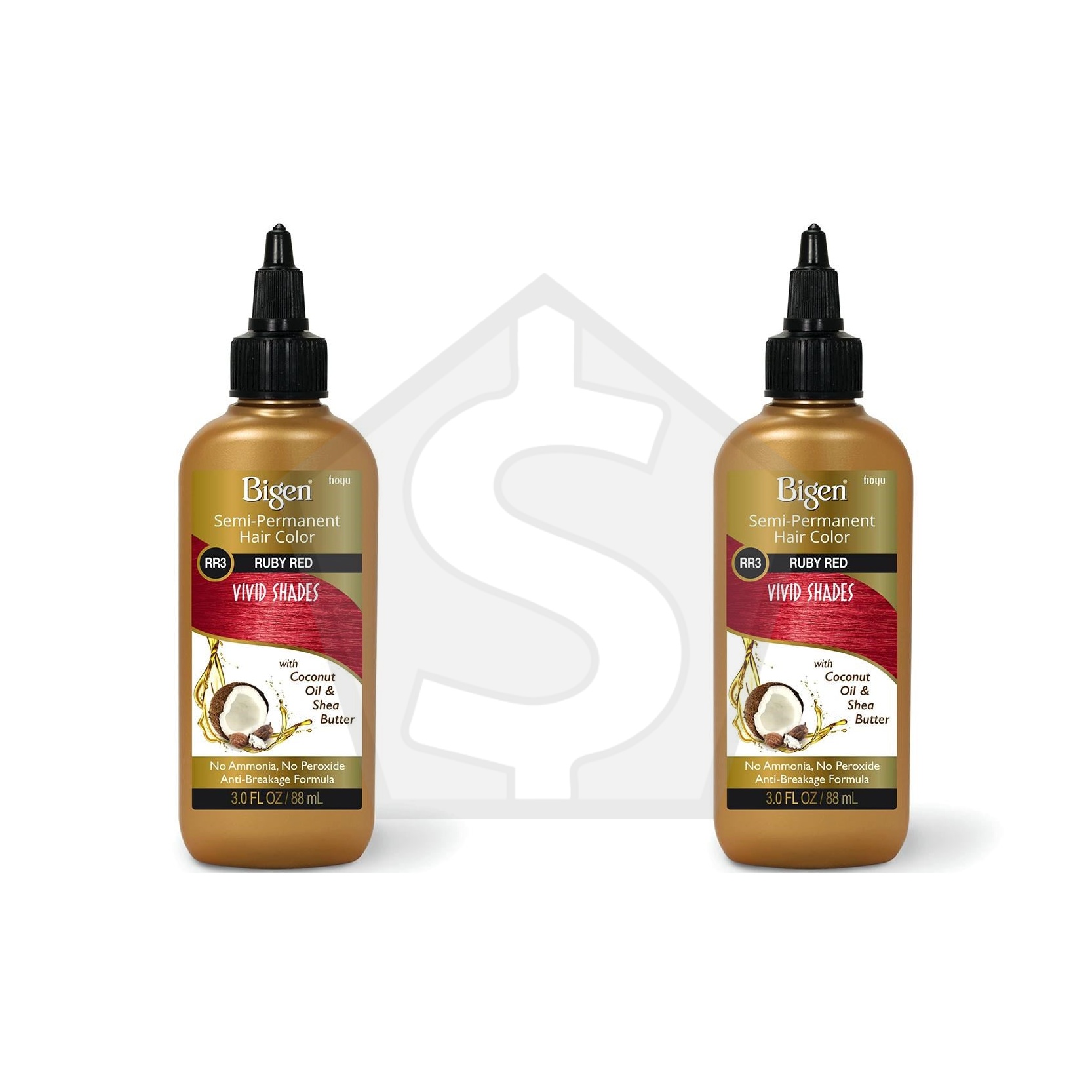 BIGEN Semi Permanent Color (3oz) - RR3 Ruby Red - Pack of 2