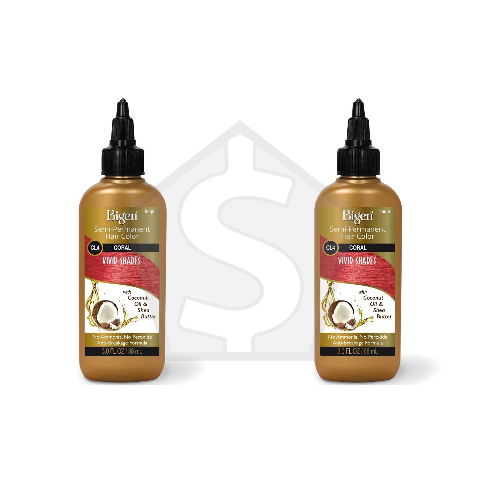 BIGEN Semi Permanent Color (3oz) - CL4 Coral - Pack of 2