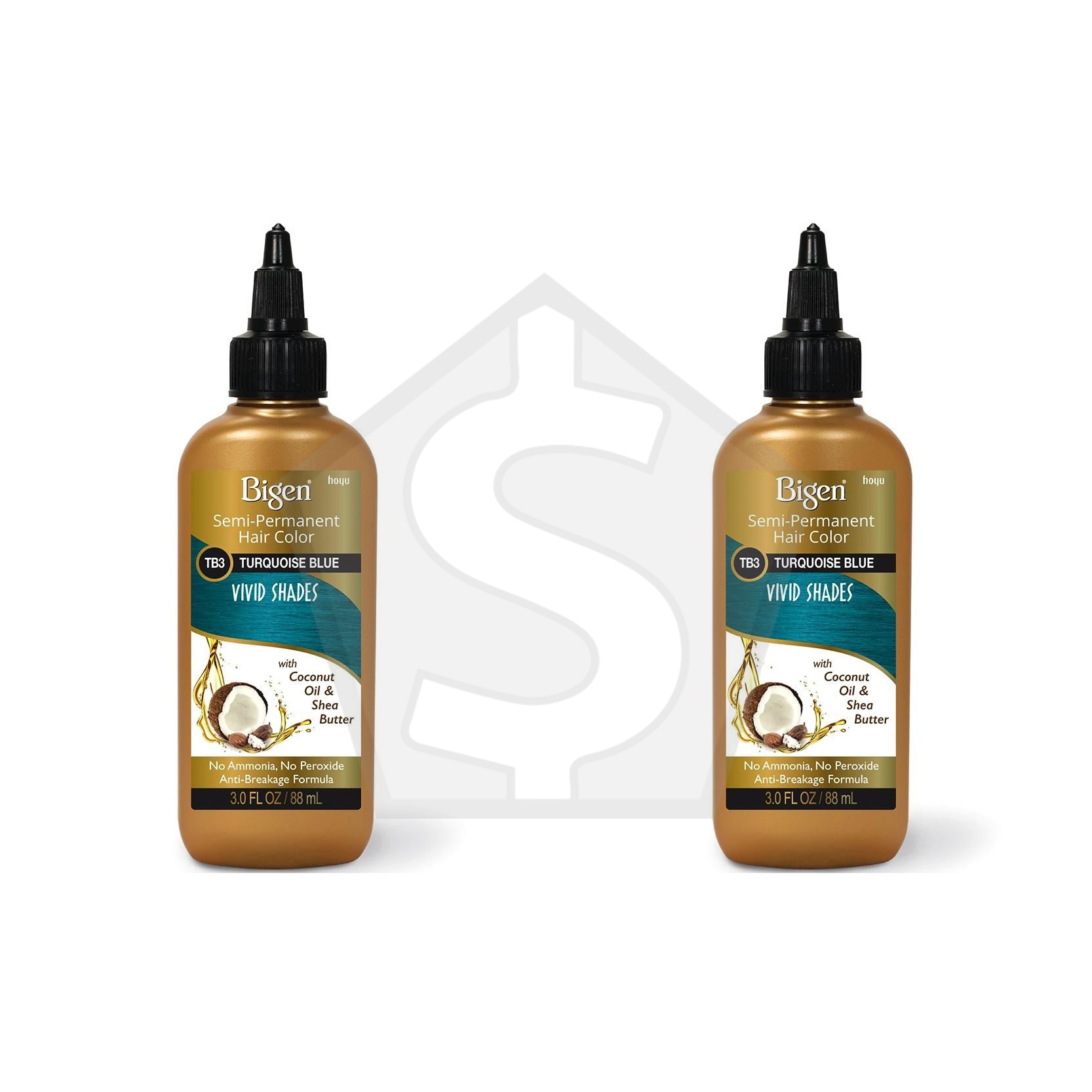 BIGEN Semi Permanent Color (3oz) - TB3 Turquoise Blue - Pack of 2