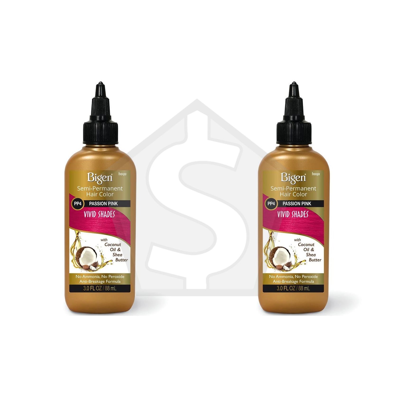 BIGEN Semi Permanent Color (3oz) - PP4 Passion Pink - Pack of 2