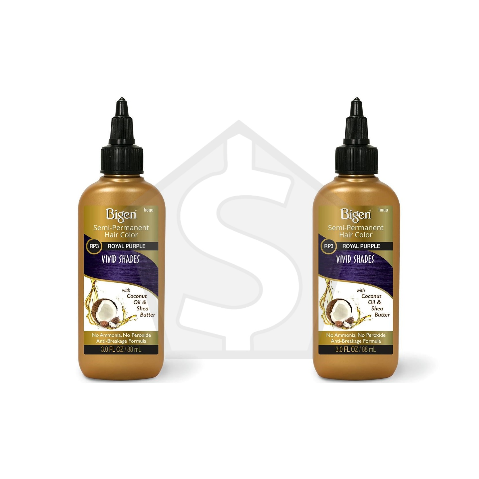 BIGEN Semi Permanent Color (3oz) - RP3 Royal Purple - Pack of 2