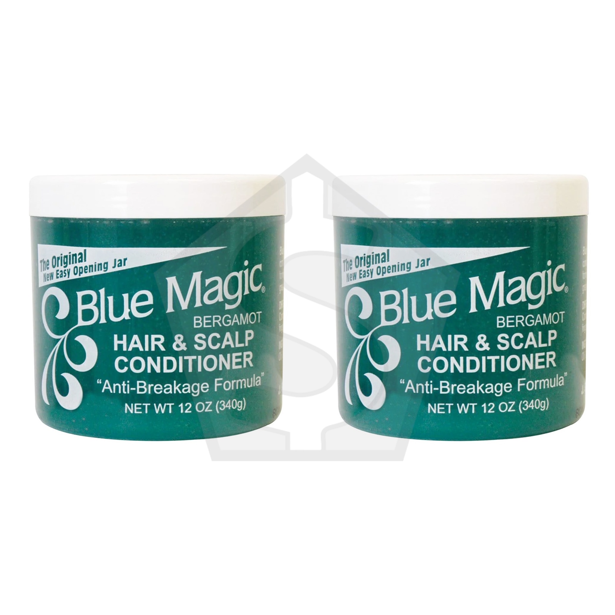 BLUE MAGIC Bergamot Hair & Scalp Conditioner (Green) 12oz - Pack of 2