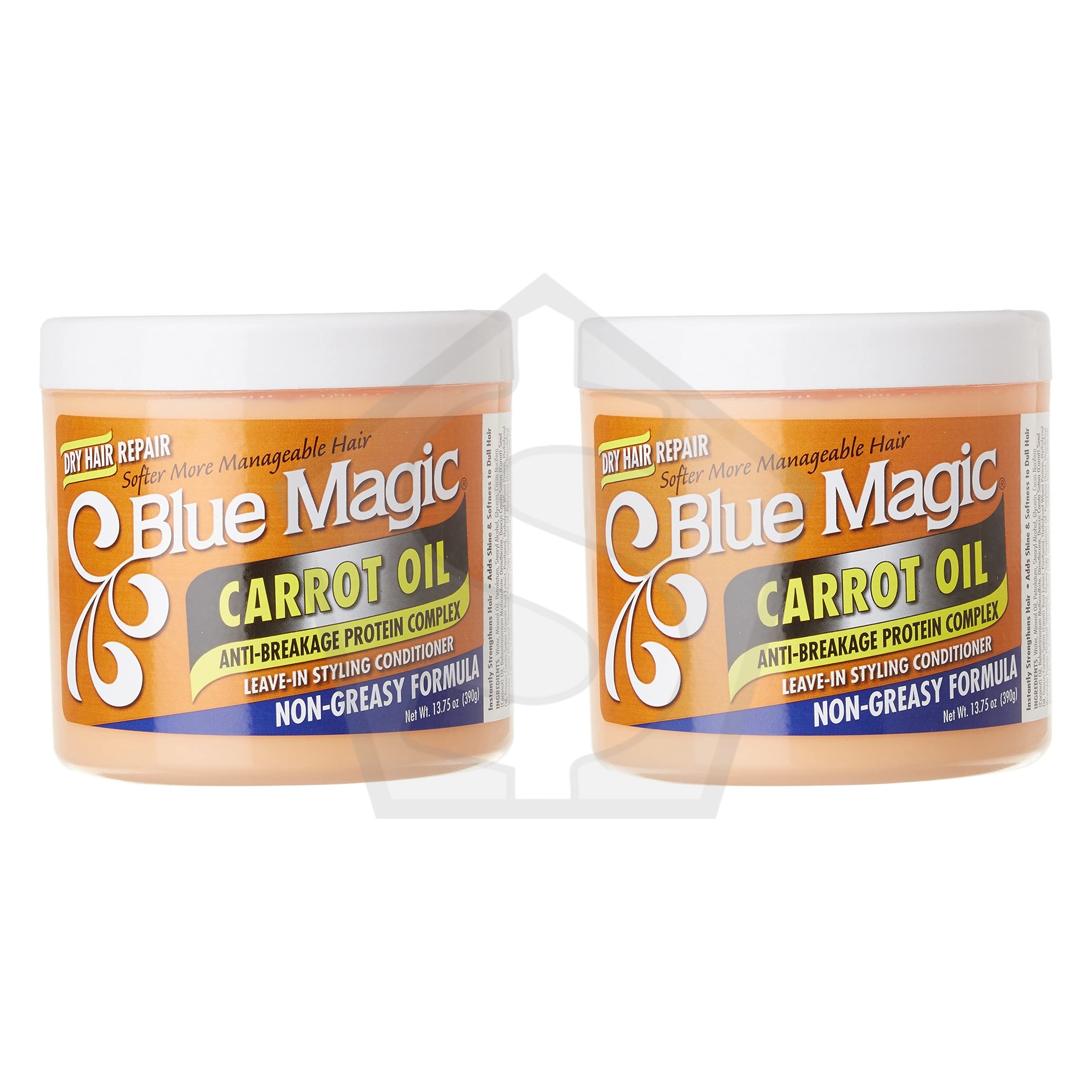 Bundle of 2 - BLUE MAGIC Carrot Oil Leave In Styling Conditioner (13.75oz)