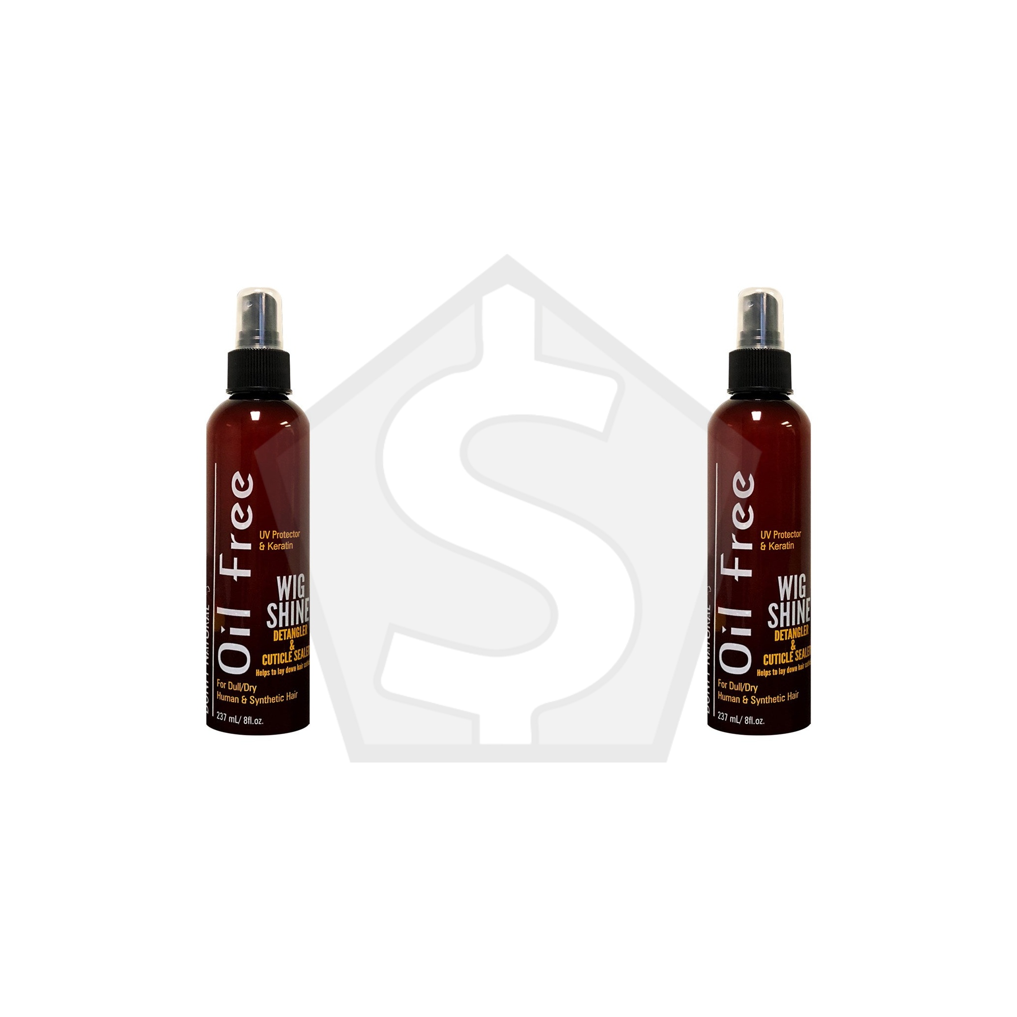 BONFI NATURAL Wig Shine Detangler & Cuticle Sealer - 8oz/237ml - Pack of 2