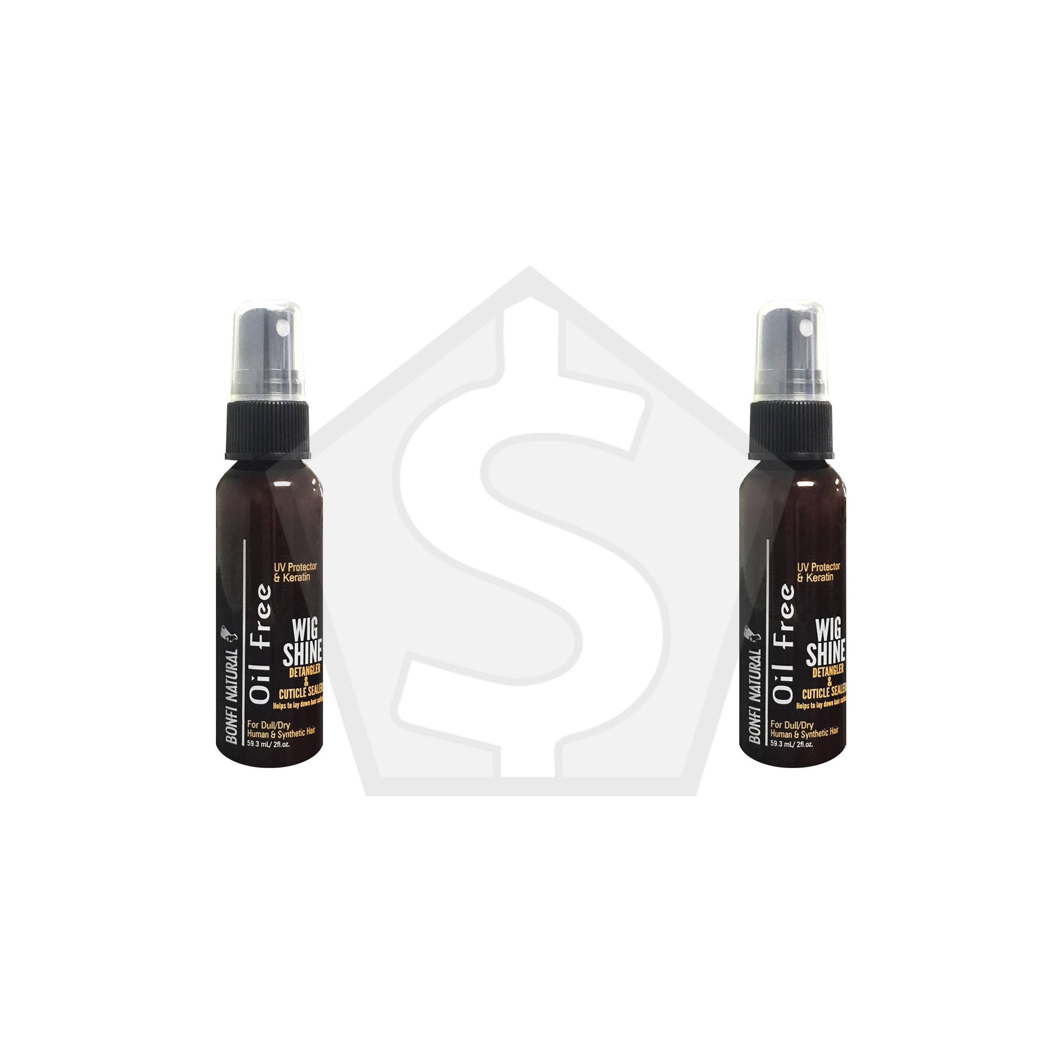 Bundle of 2 - BONFI NATURAL Wig Shine Detangler & Cuticle Sealer - 2oz/59.3ml