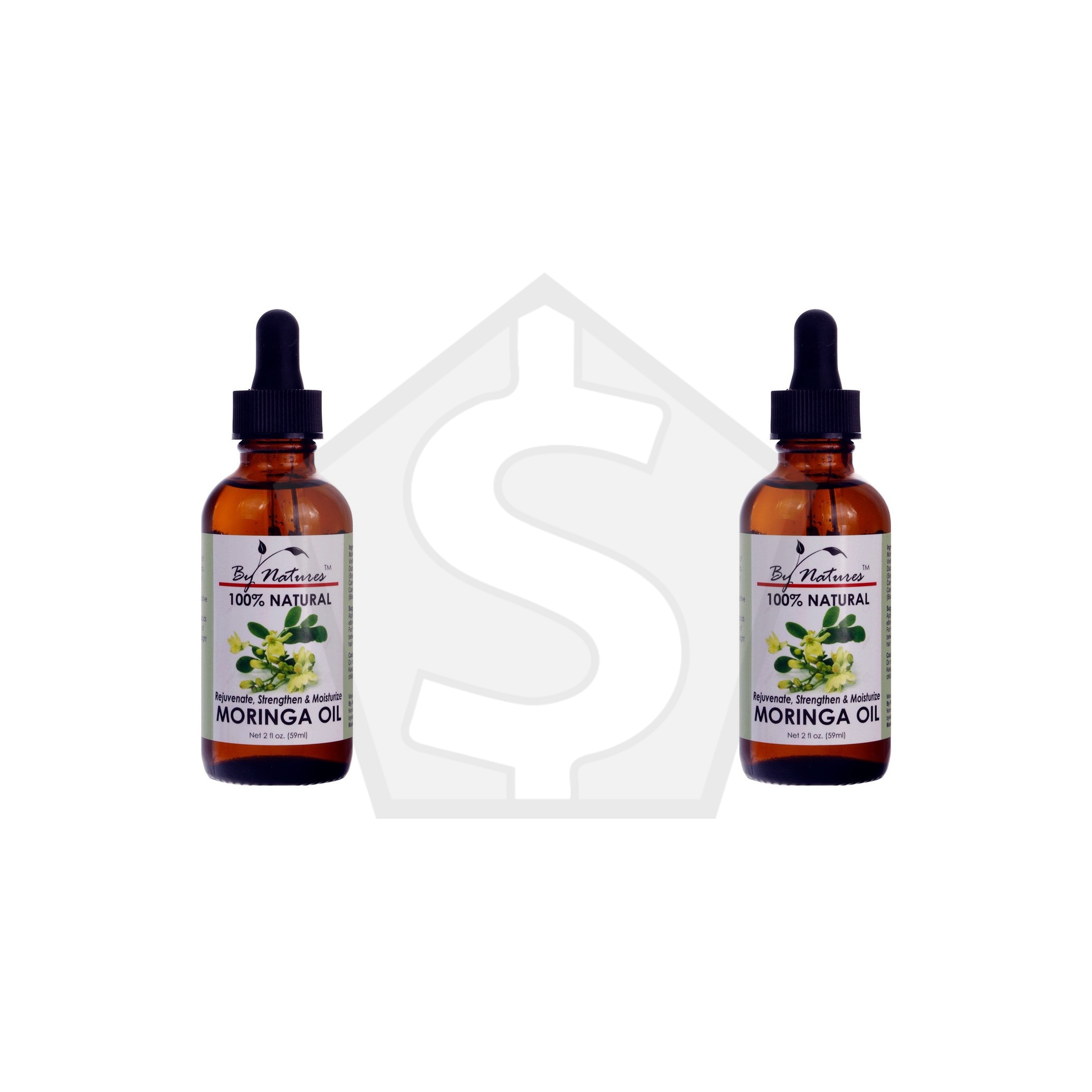 BY NATURES 100% Natural Moringa Oil (2oz) - Pack of 2