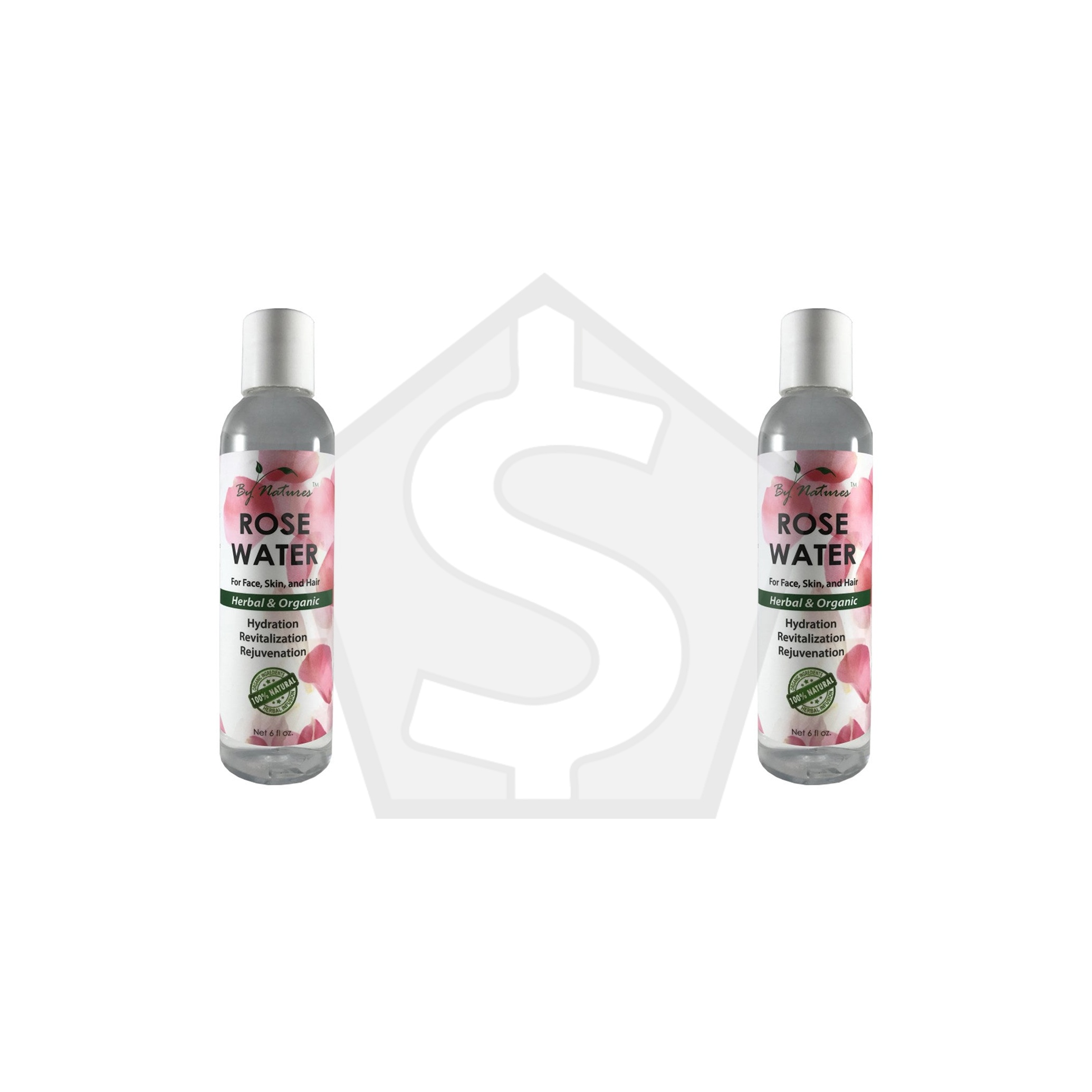 BY NATURES Rose Water Hydration Revitalization Rejuvenation (6oz) - Pack of 2