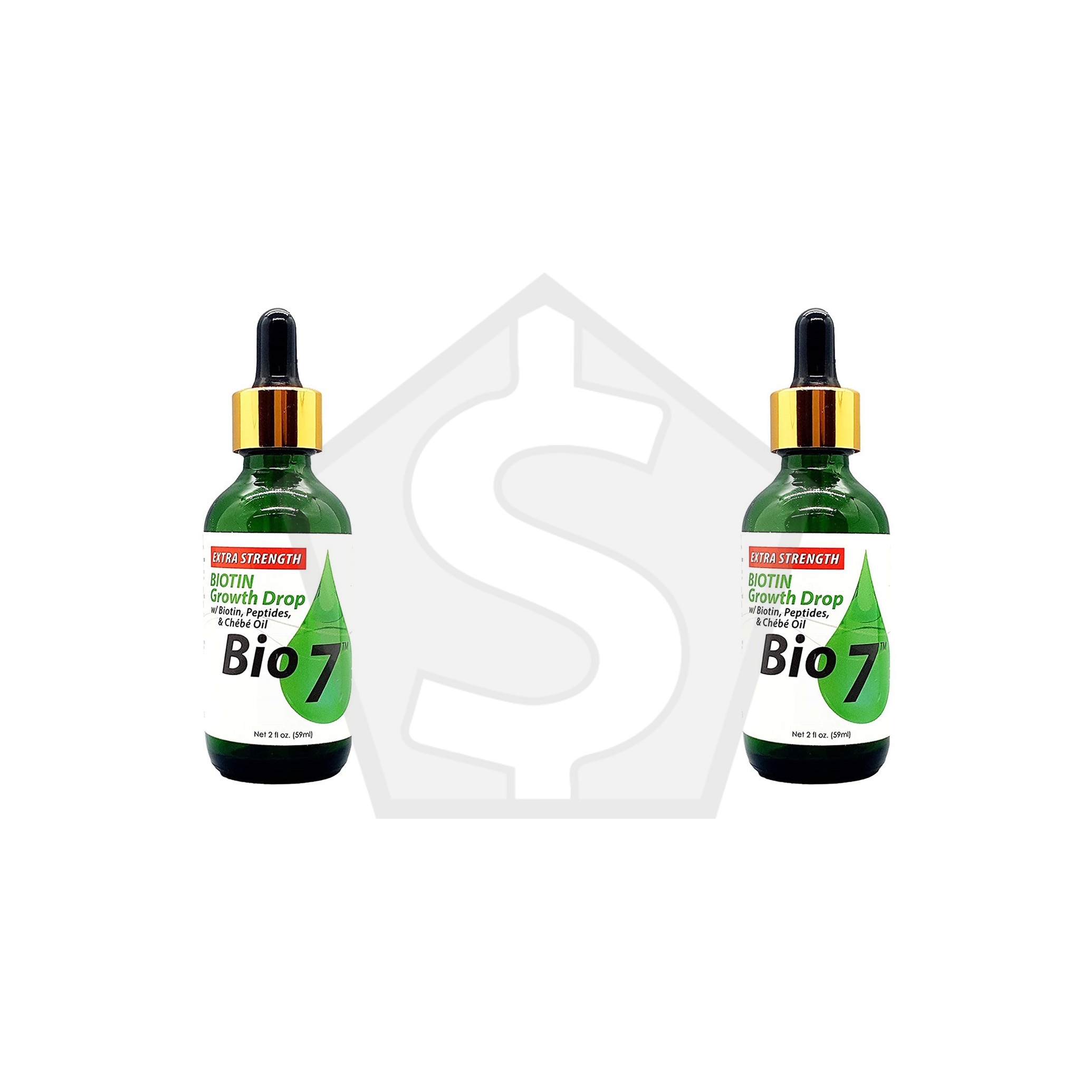BY NATURES Bio 7 Biotin Growth Drop (2oz) - Extra Strength - Pack of 2