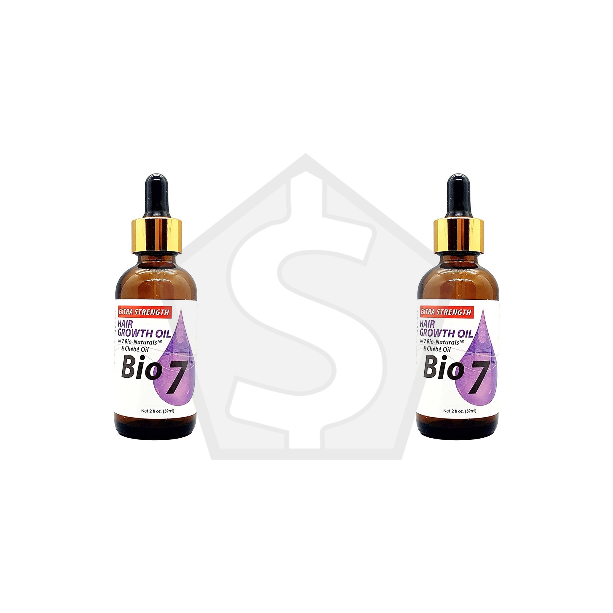 BY NATURES Bio 7 Hair Growth Oil (2oz) - Extra Strength - Pack of 2