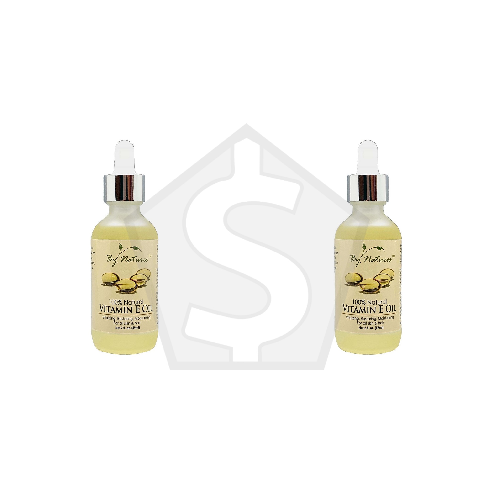 BY NATURES 100% Pure Vitamin E Oil (2oz) - Pack of 2