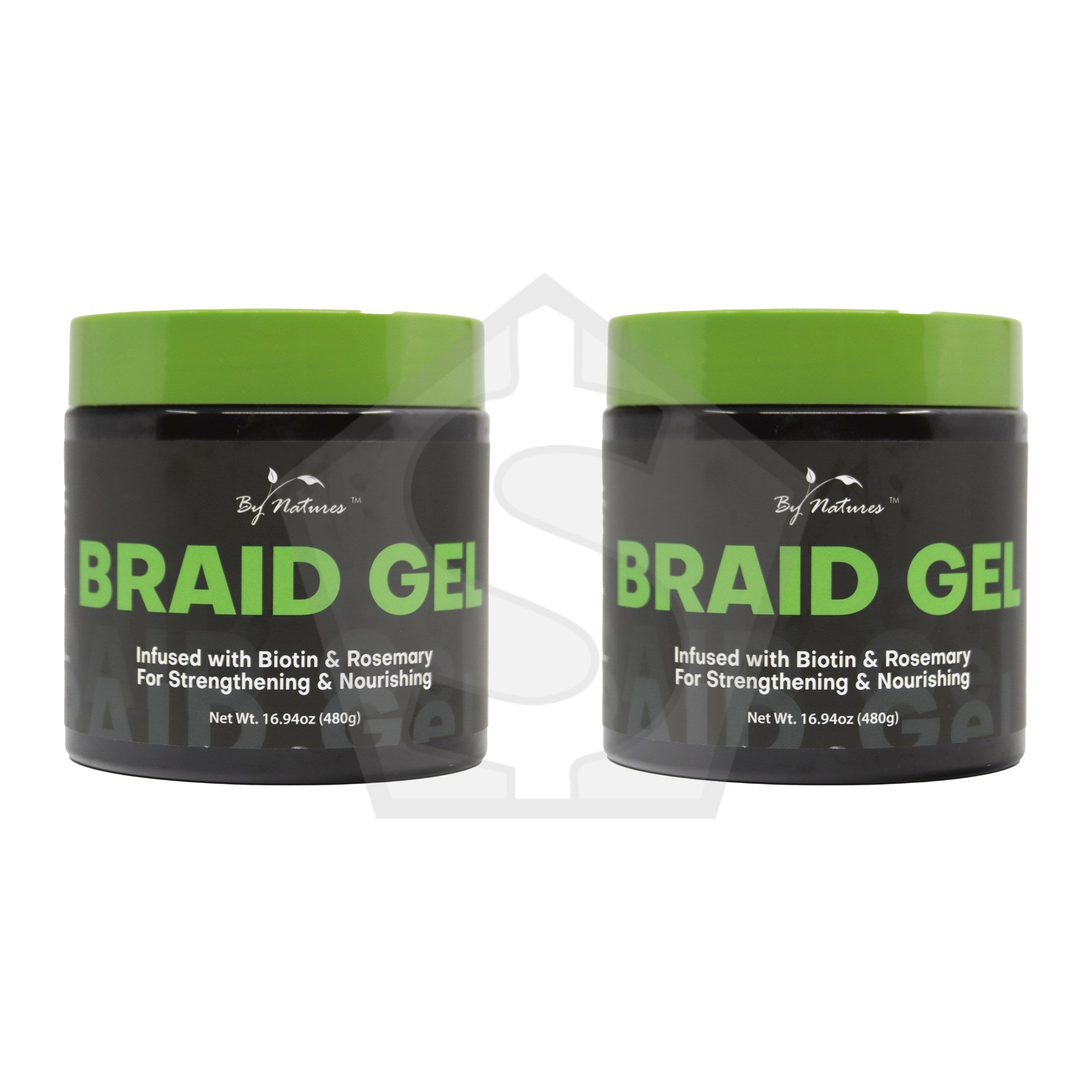BY NATURES Braid Gel (17oz) - Pack of 2