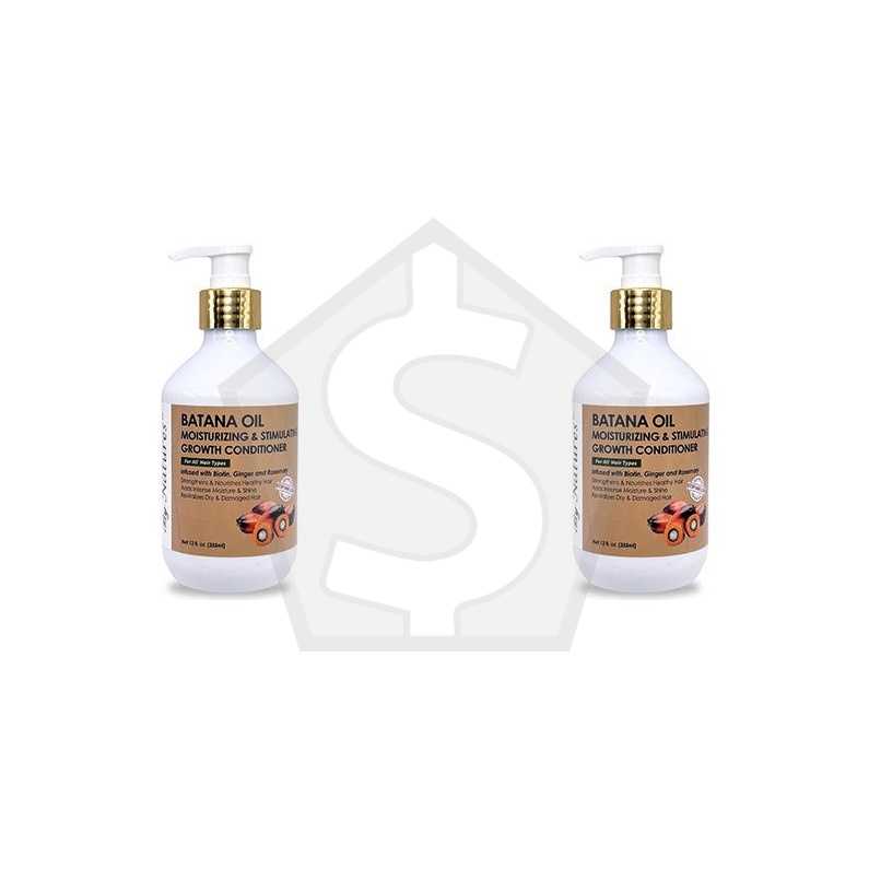 BY NATURES Batana Oil Moisture & Stimulating Growth Conditioner (12oz) - Pack of 2