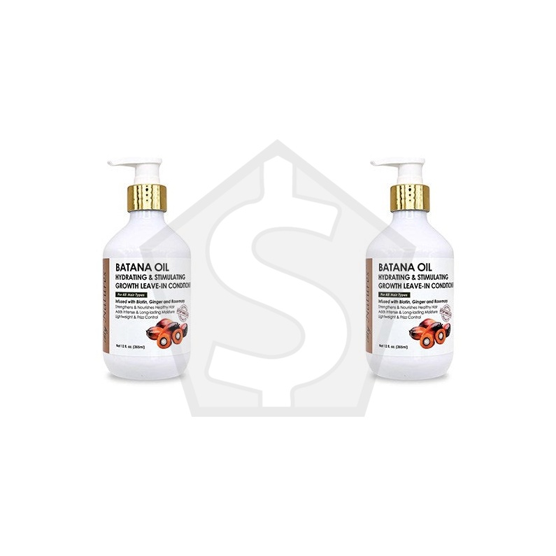 BY NATURES Batana Oil Moisture & Stimulating Growth Leave-In Conditioner (12oz) - Pack of 2