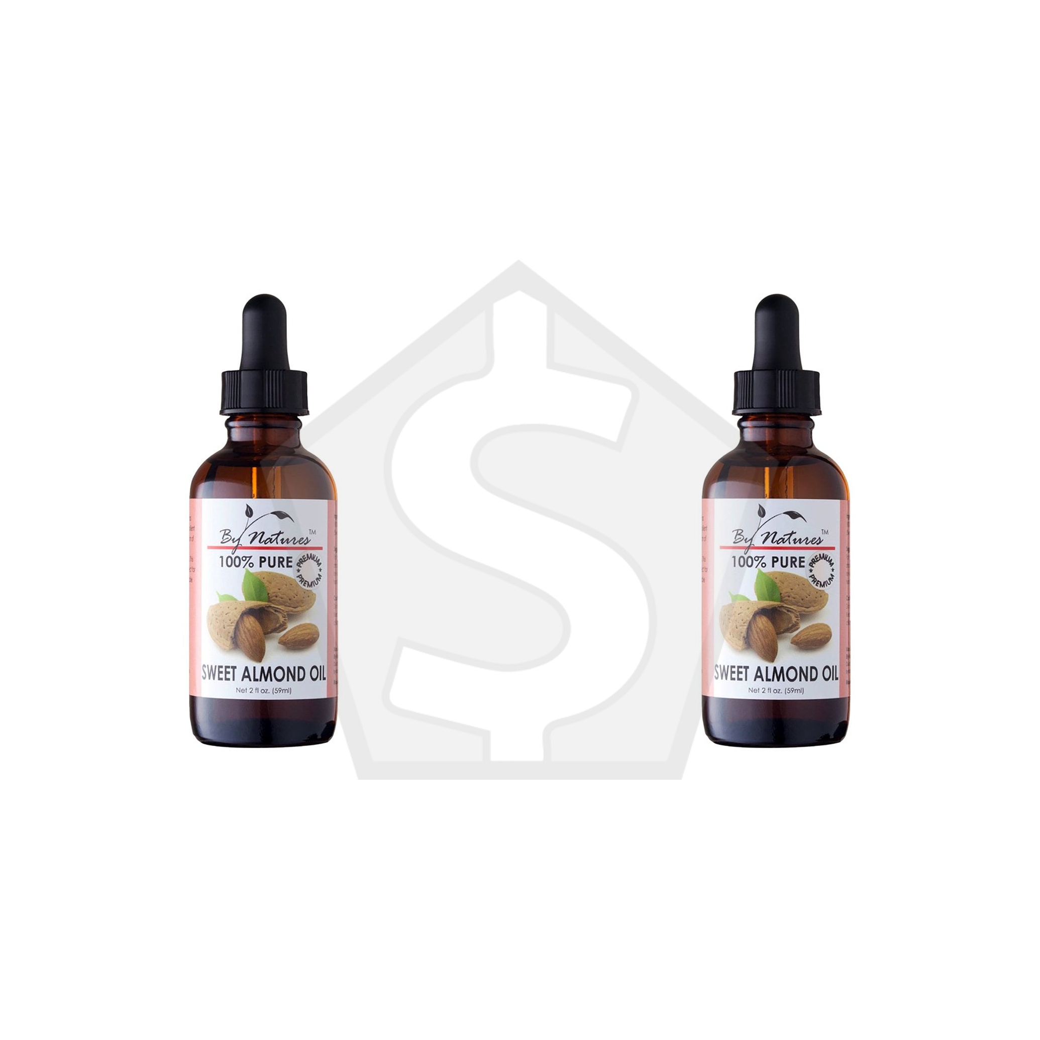 BY NATURES 100% Pure Sweet Almond Oil (2oz) - Pack of 2