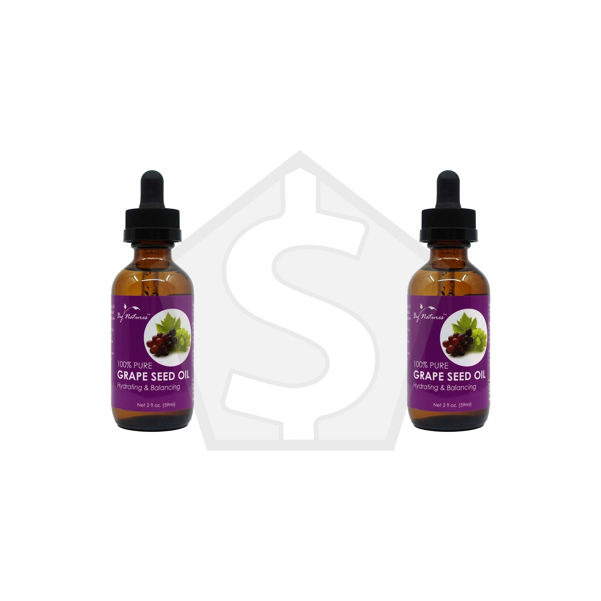 Bundle of 2 - BY NATURES 100% Pure Grape Seed Oil (2oz)