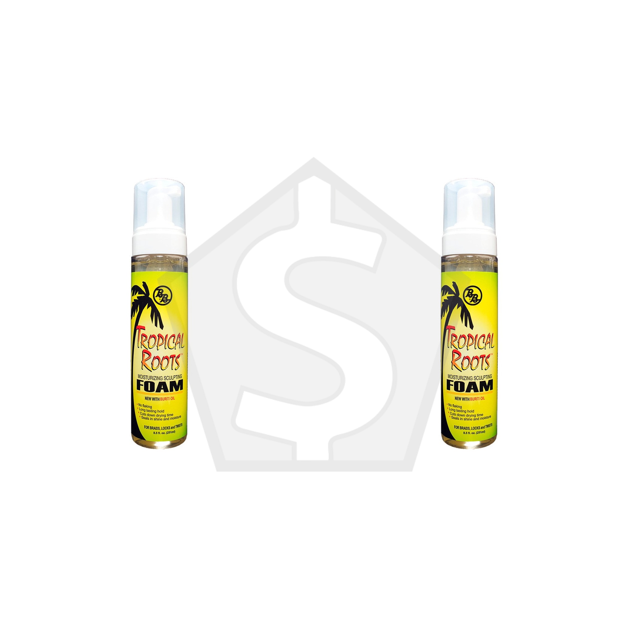 Bundle of 2 - BRONNER BROTHERS Tropical Roots Moisturizing Sculpting Foam (8.5oz)