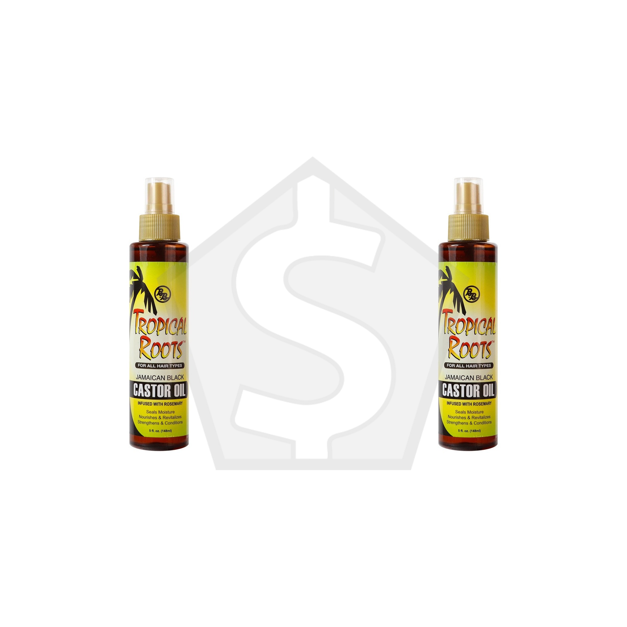 BRONNER BROTHERS Tropical Roots Jamaican Black Castor Oil (5oz) - Pack of 2