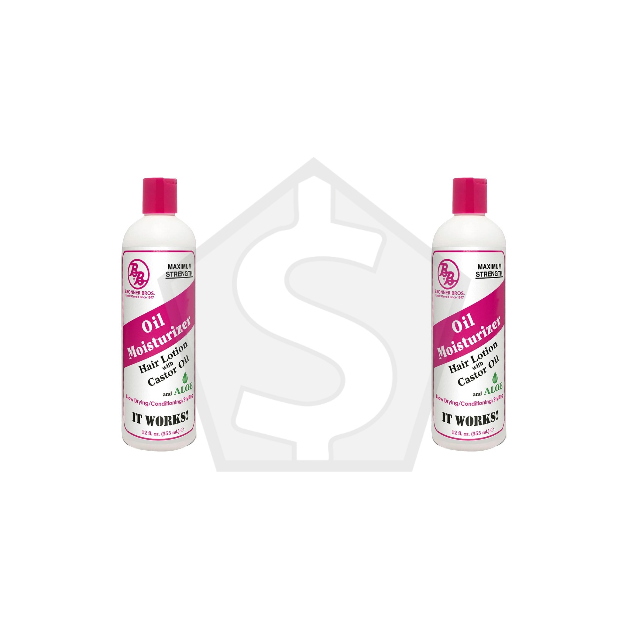 BRONNER BROTHERS Oil Moisturizer Hair Lotion (12oz) - Pack of 2