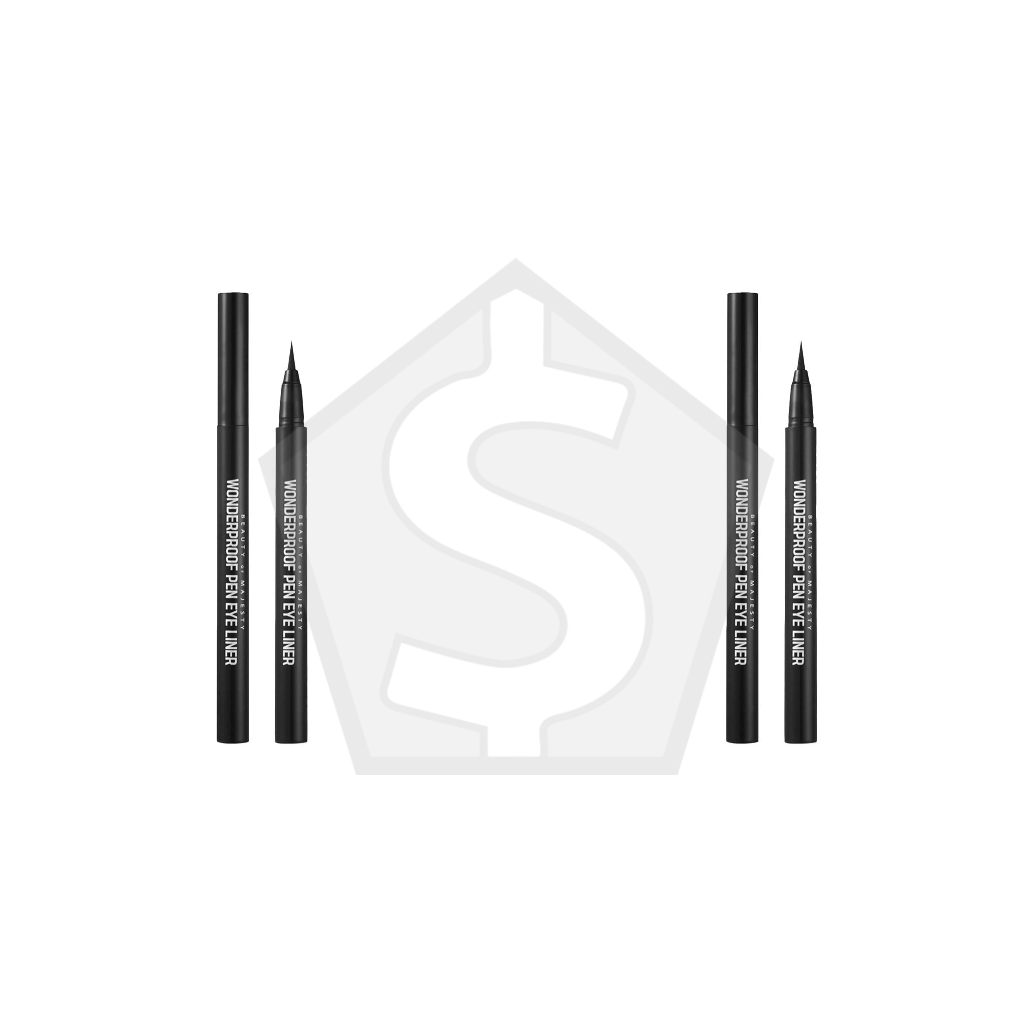 B.O.M Wonderproof Pen Eye Liner (0.017oz) - 01 Wonder Black - Pack of 2