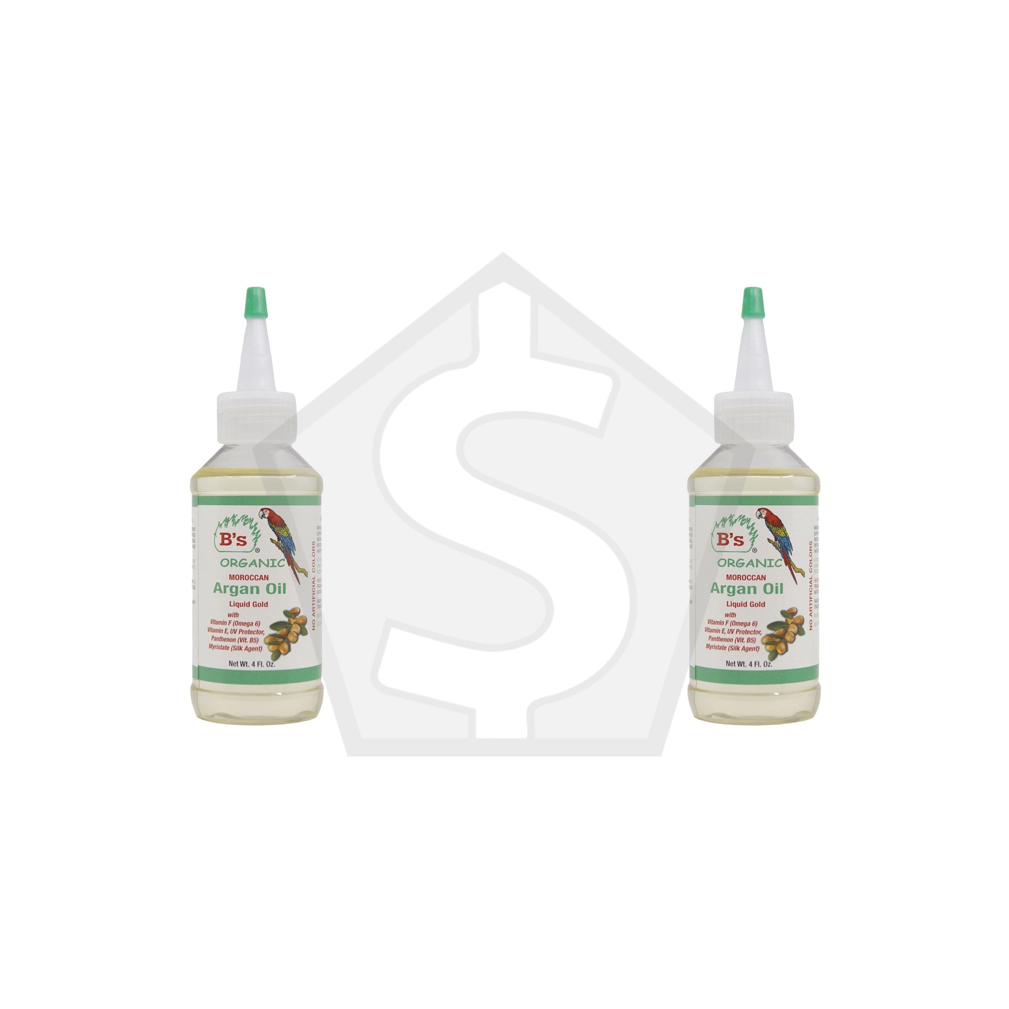 B'S ORGANIC Jamaican Moroccan Argan Oil (4oz) - Pack of 2