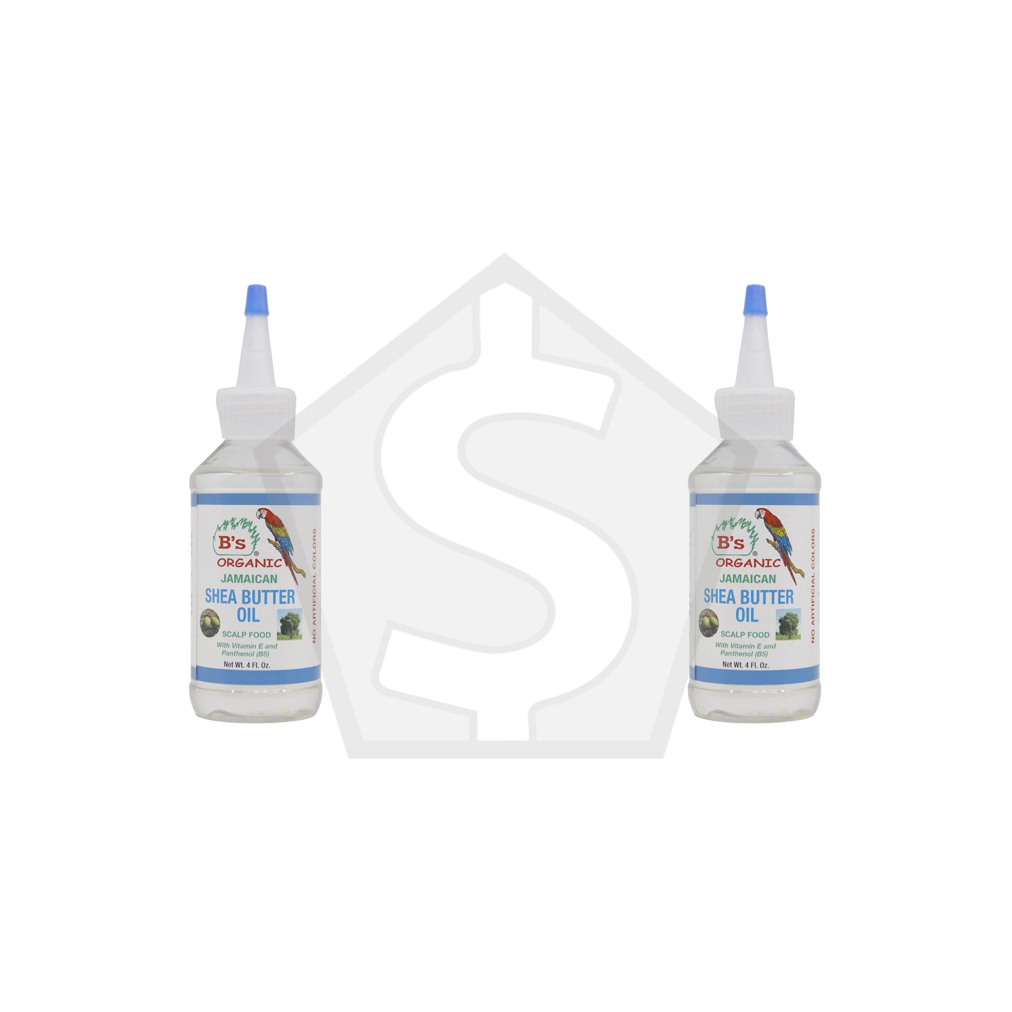 B'S ORGANIC Jamaican  Shea Butter Oil (4oz) - Pack of 2