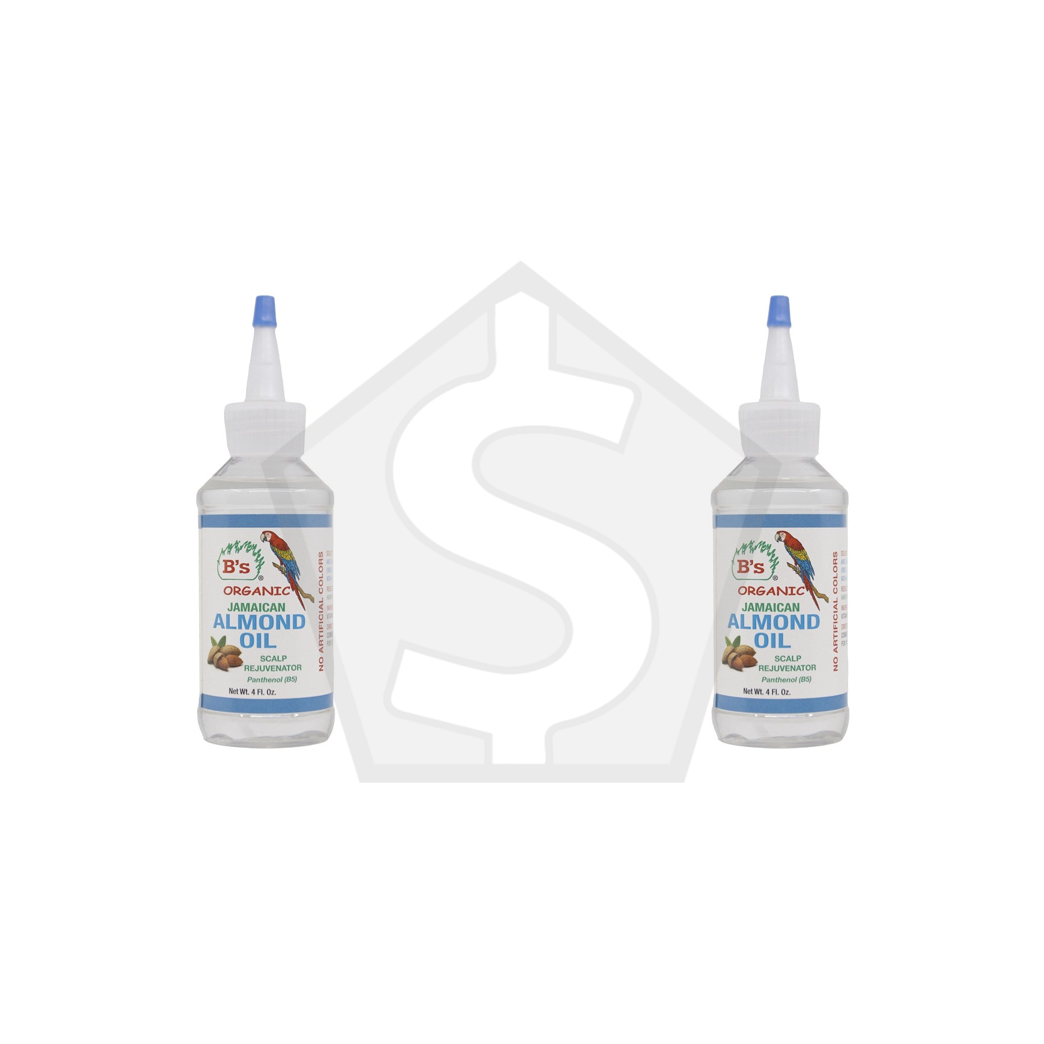 B'S ORGANIC Jamaican Almond Oil (4oz) - Pack of 2