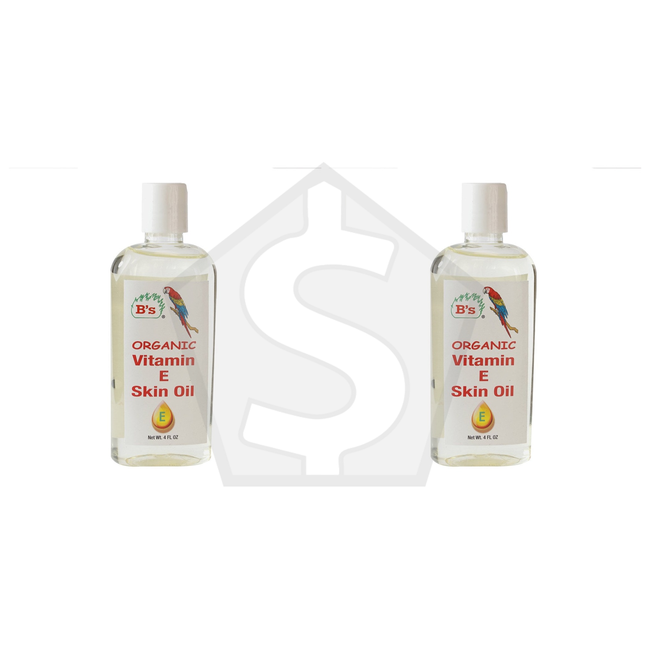 B'S ORGANIC Vitamin E Skin Oil (4oz) - Pack of 2