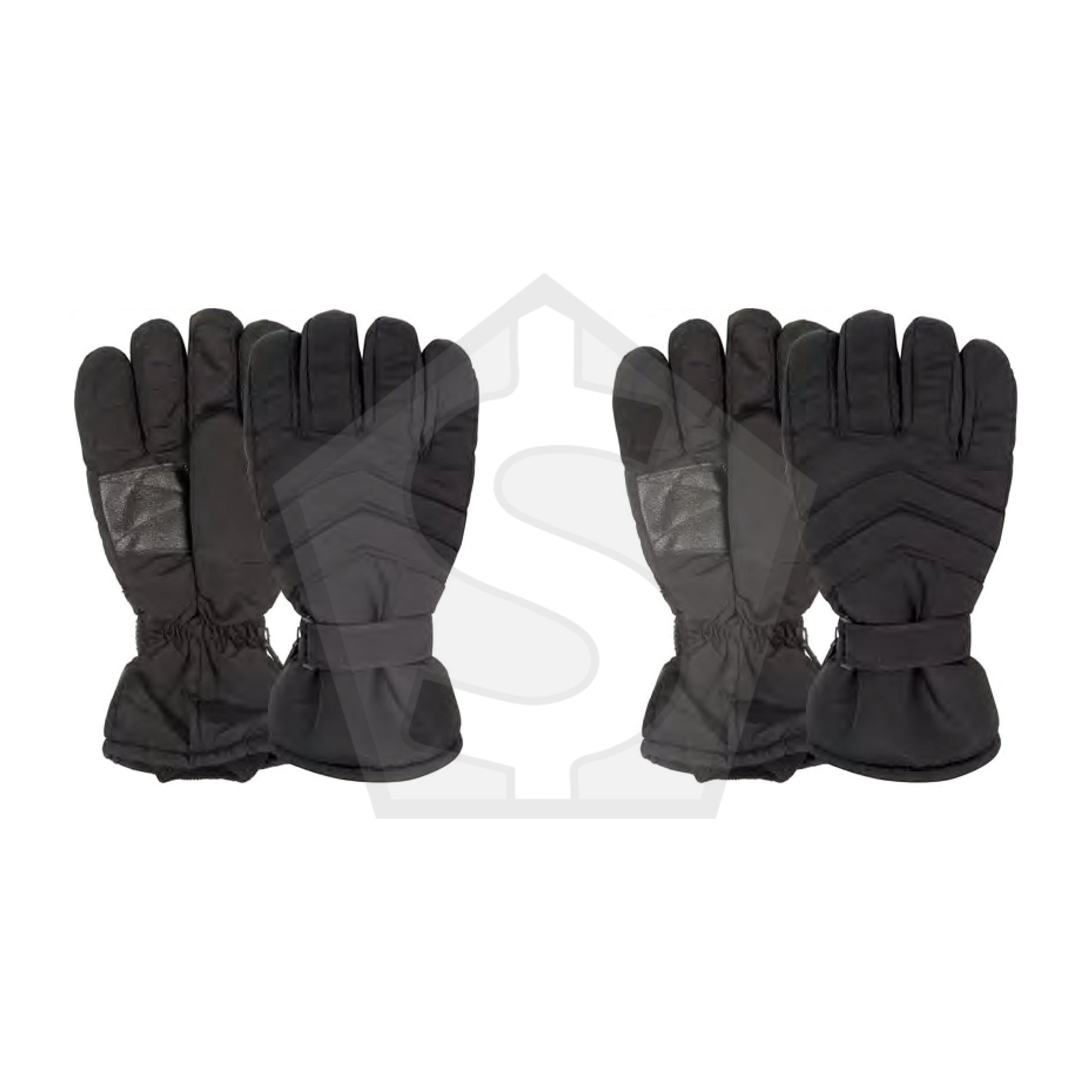 Bundle of 2 - XO WINTER COLLECTION Adult Ski Gloves Black #20134