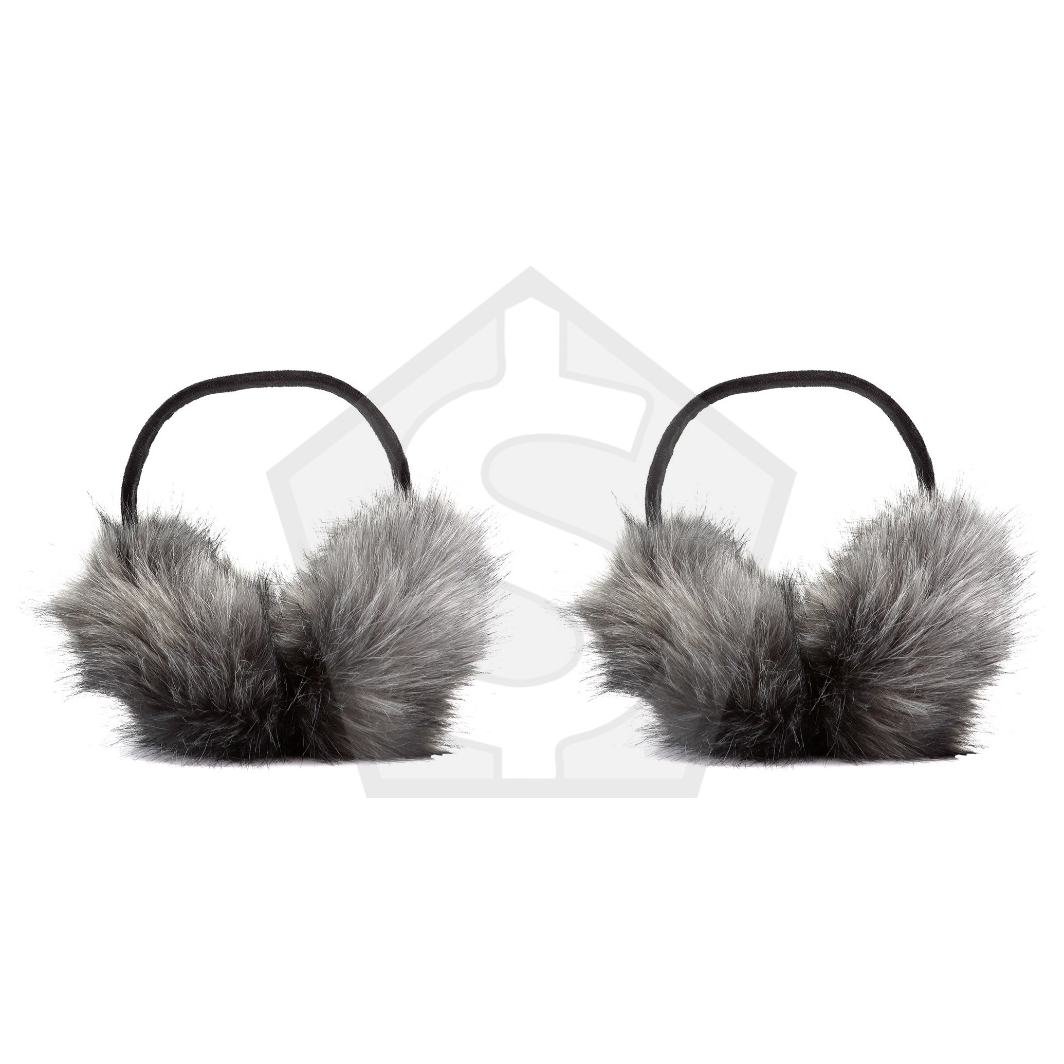 XO WINTER COLLECTION Fur Ear Muff Super Jumbo - Gray - Pack of 2