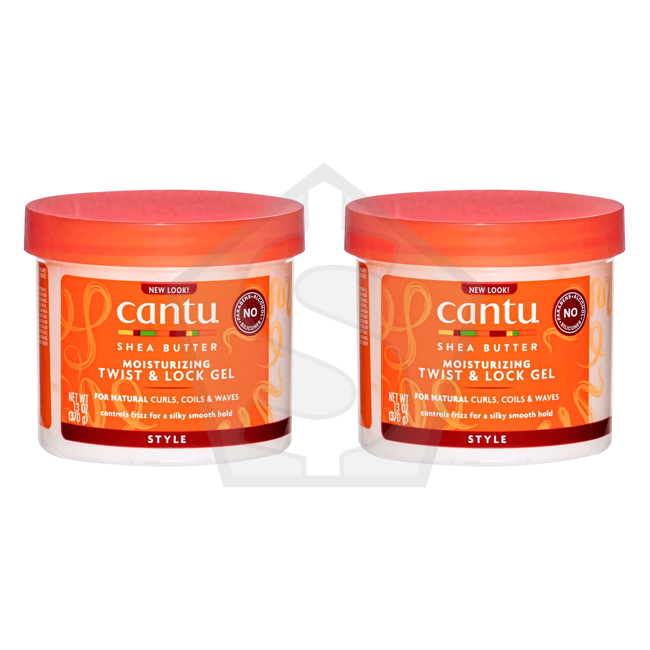 CANTU Shea Butter Moisturizing Twist & Lock Gel (13oz) - Pack of 2