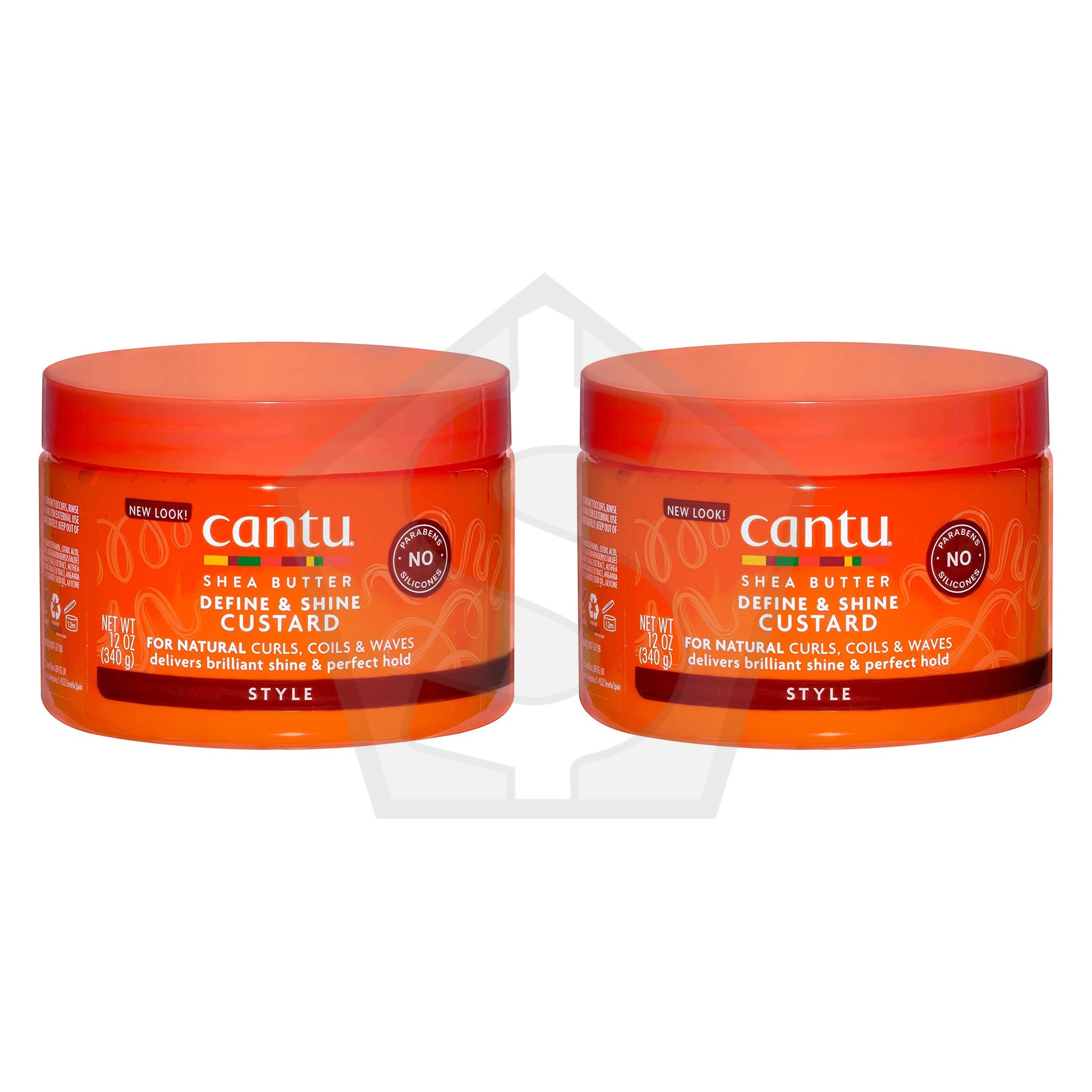 CANTU Shea Butter Define & Shine Custard (12oz) - Pack of 2