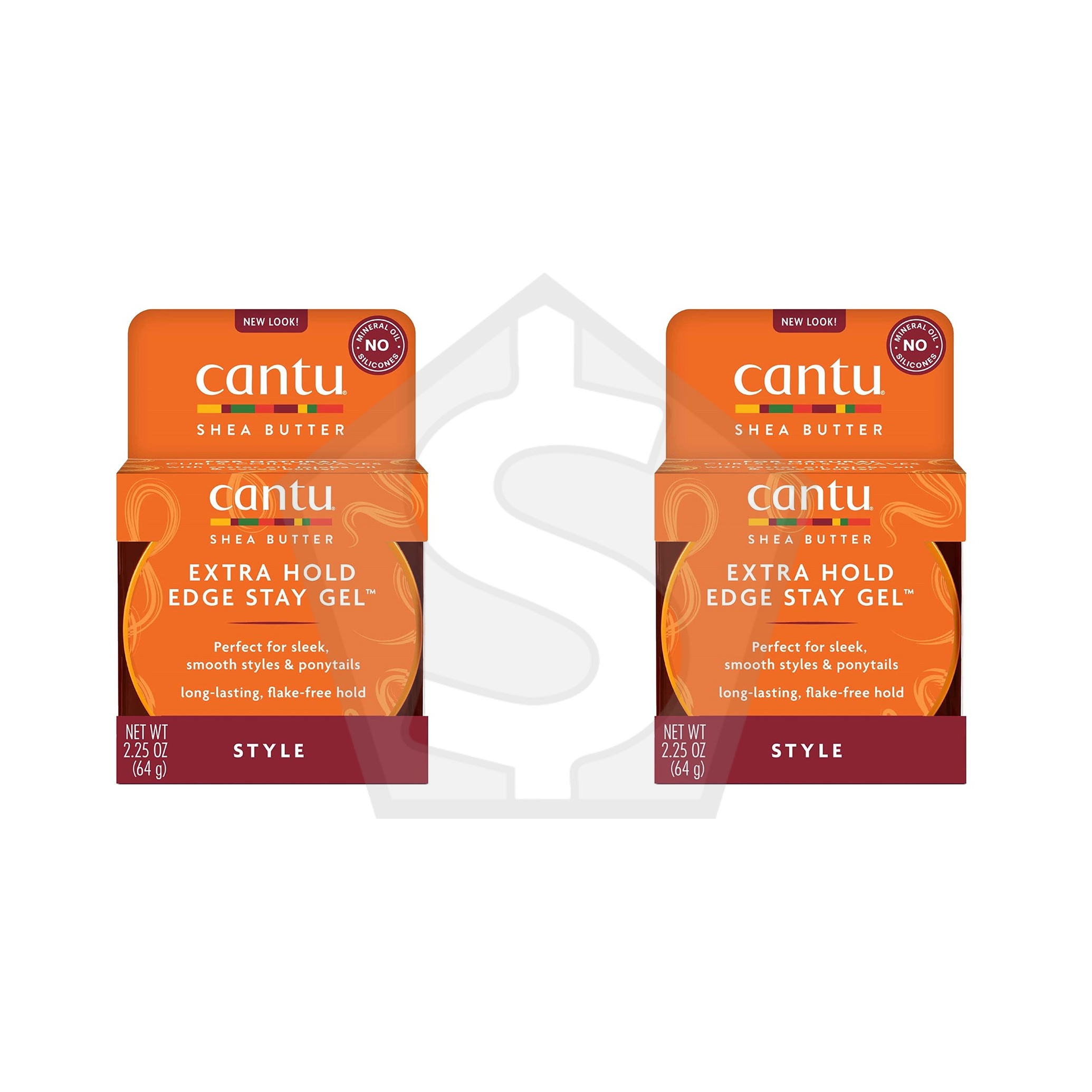 CANTU Shea Butter Extra Hold Edge Stay Gel (2.25oz) - Pack of 2