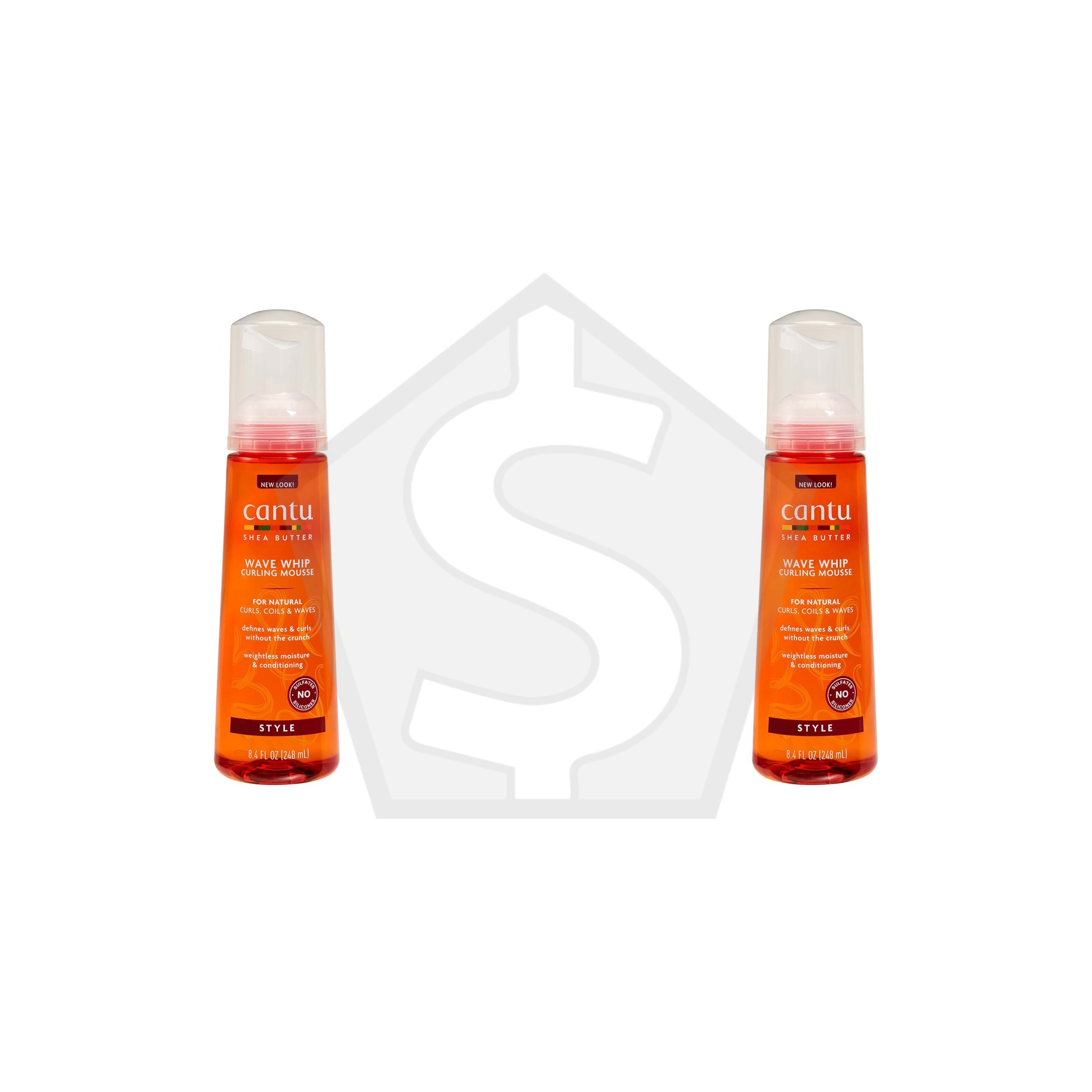 CANTU Shea Butter Wave Whip Curling Mousse (8.4oz) - Pack of 2