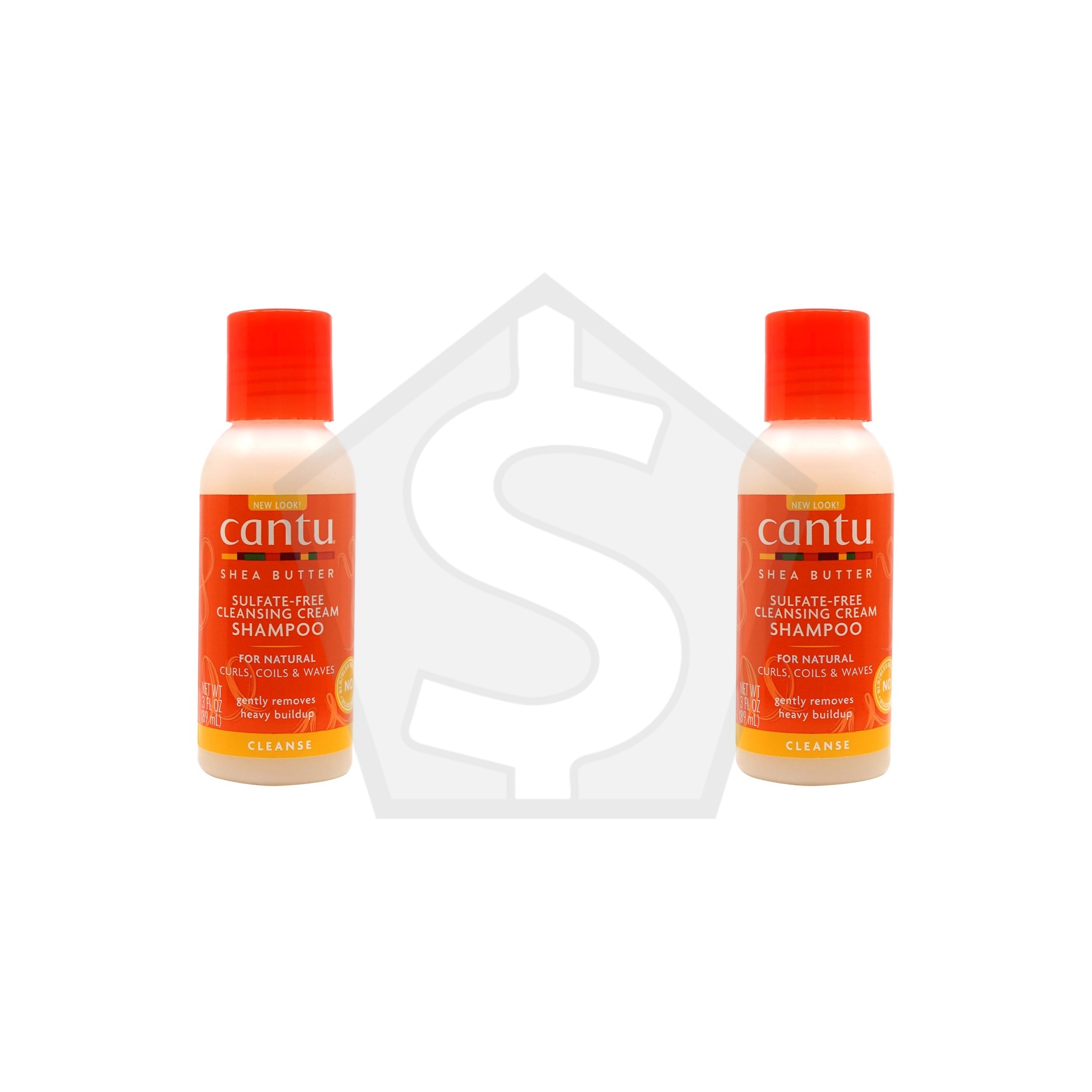CANTU Shea Butter Sulfate Free Cleansing Cream Shampoo - 3oz - Pack of 2