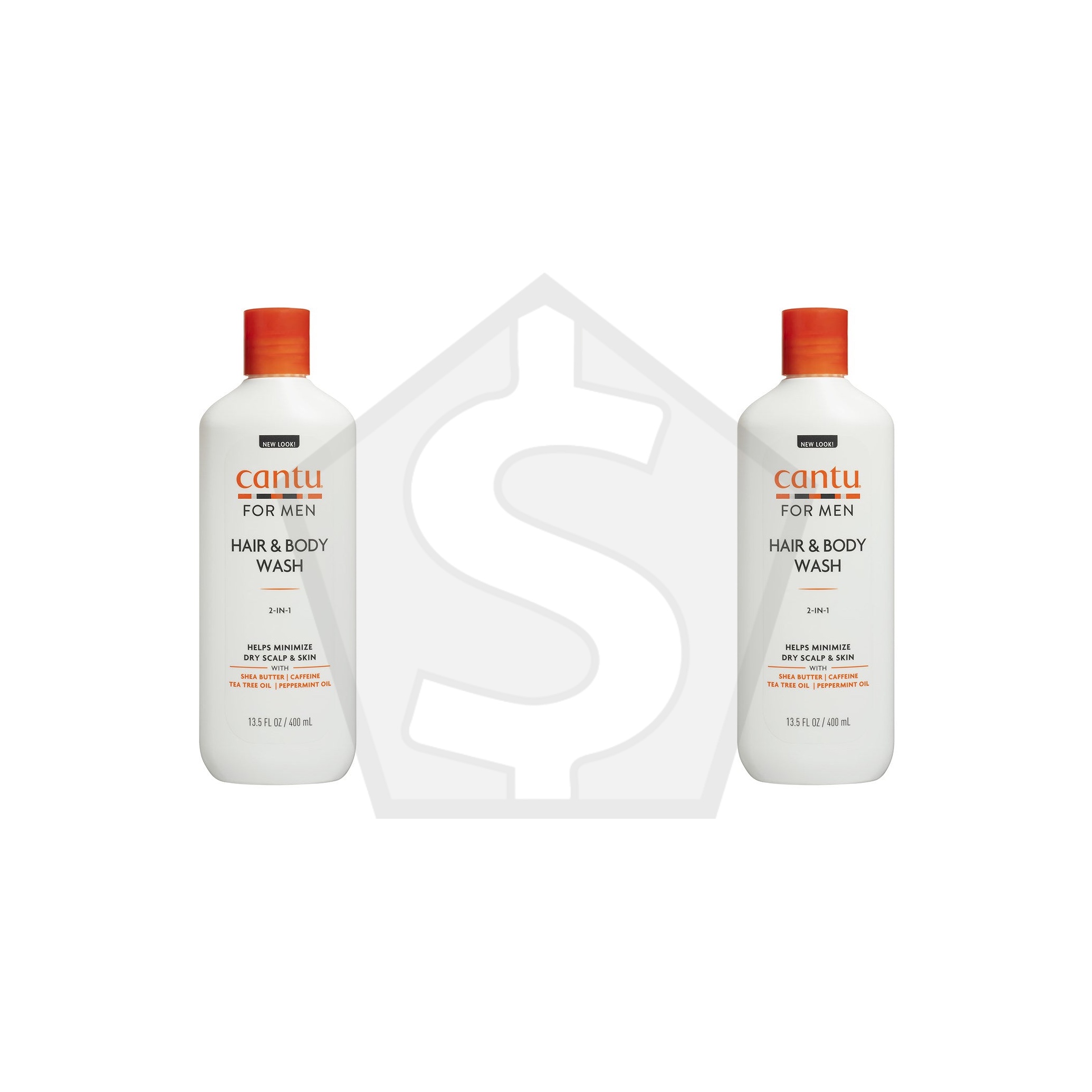 CANTU Mens 2 In 1 Hair & Body Wash (13.5oz) - Pack of 2