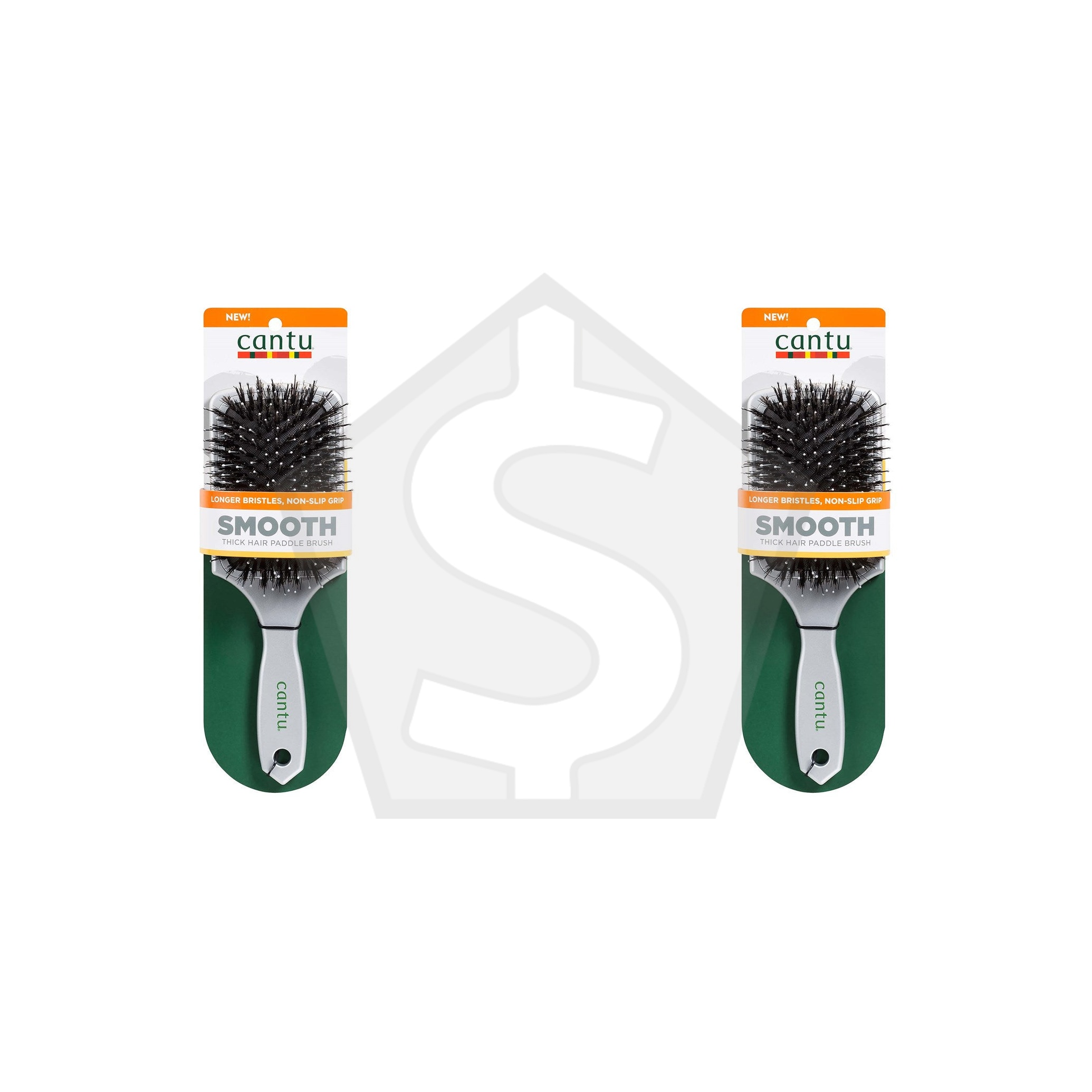 CANTU Smooth Thick Hair Paddle Brush - Boar Bristle - Pack of 2