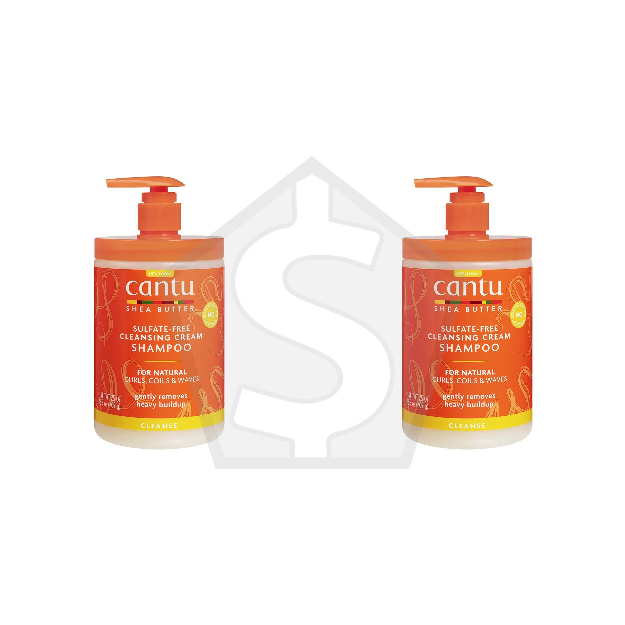 CANTU Shea Butter Sulfate Free Cleansing Cream Shampoo - 25oz - Pack of 2