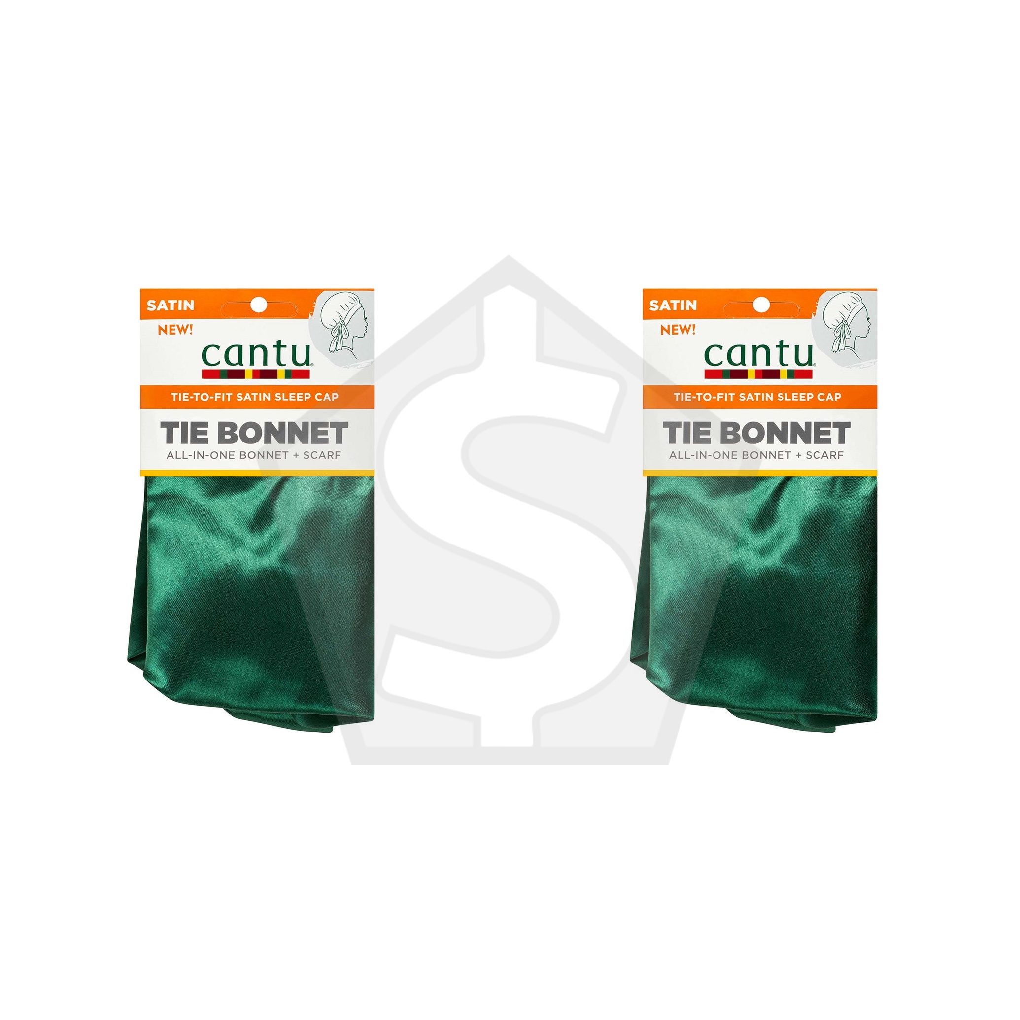CANTU Satin Sleep Cap Tie Bonnet - Pack of 2