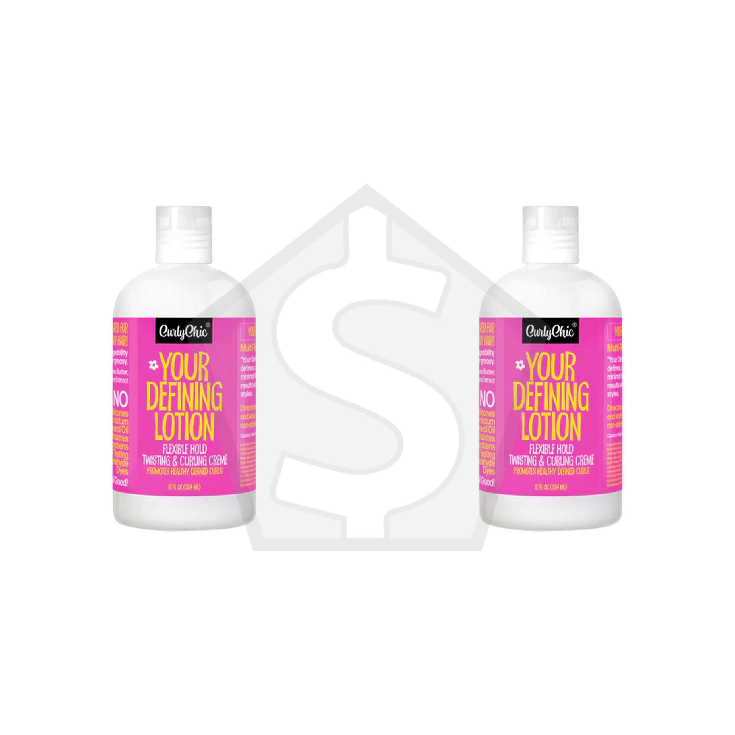 Bundle of 2 - CURLY CHIC Your Defined Lotion Flexible Hold Twisting Curling Creme (12oz)