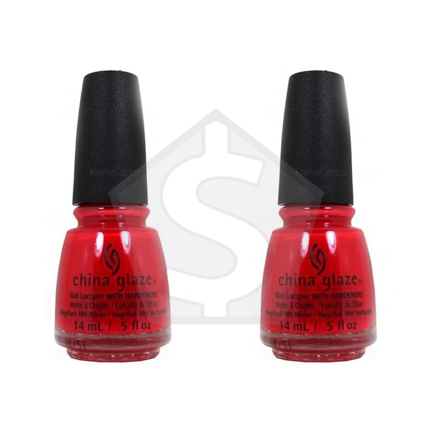Bundle of 2 - CHINA GLAZE  Nail Lacquer (0.5 fl.oz/14ml) - Flame-Boyant