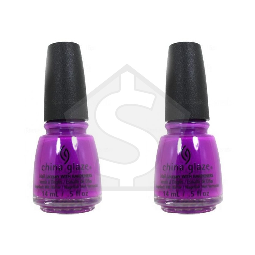 CHINA GLAZE  Nail Lacquer (0.5 fl.oz/14ml) - Summer Reign - Pack of 2