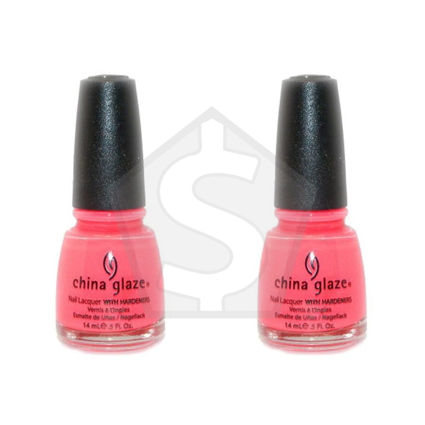 Bundle of 2 - CHINA GLAZE  Nail Lacquer (0.5 fl.oz/14ml) - Flip Flop Fantasy