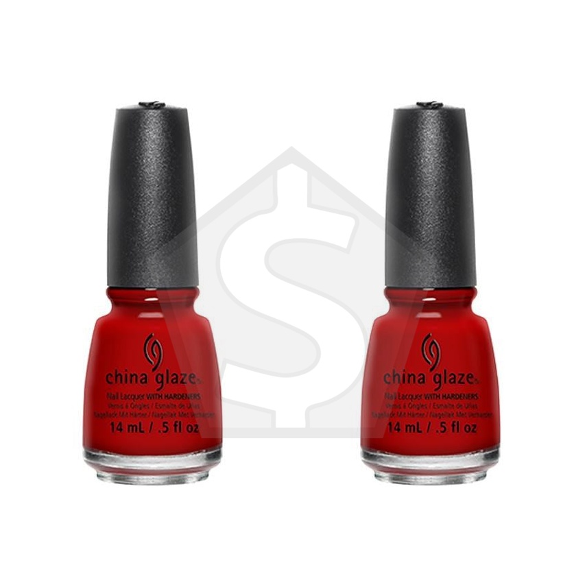 CHINA GLAZE  Nail Lacquer (0.5 fl.oz/14ml) - Salsa #70260 - Pack of 2