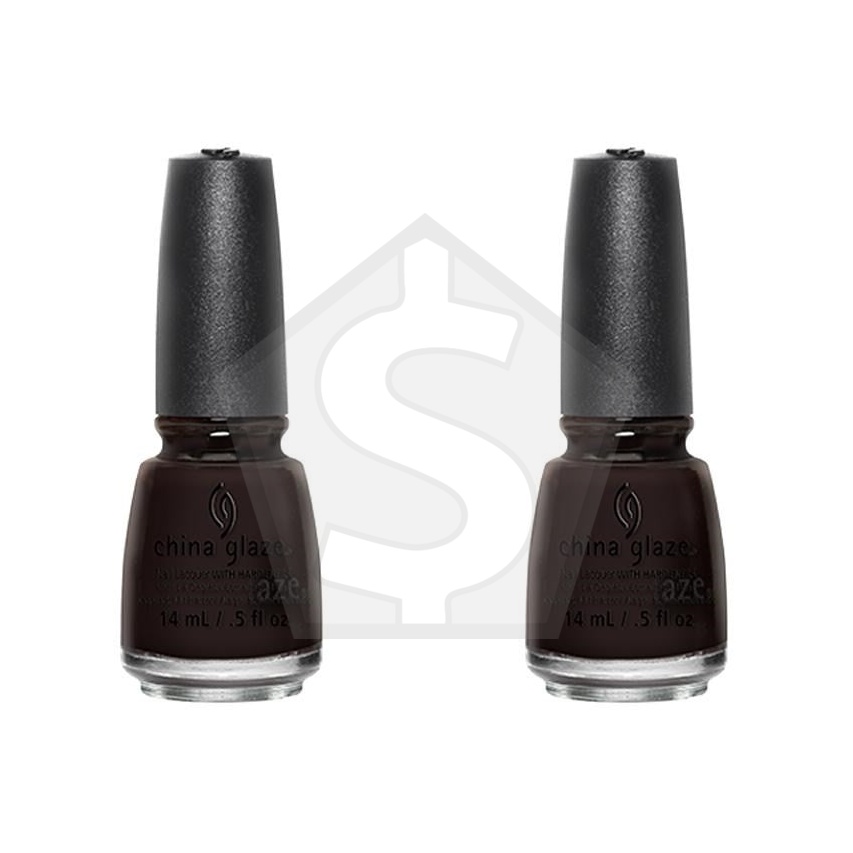 CHINA GLAZE  Nail Lacquer (0.5 fl.oz/14ml) - Evening Seduction 70430 - Pack of 2