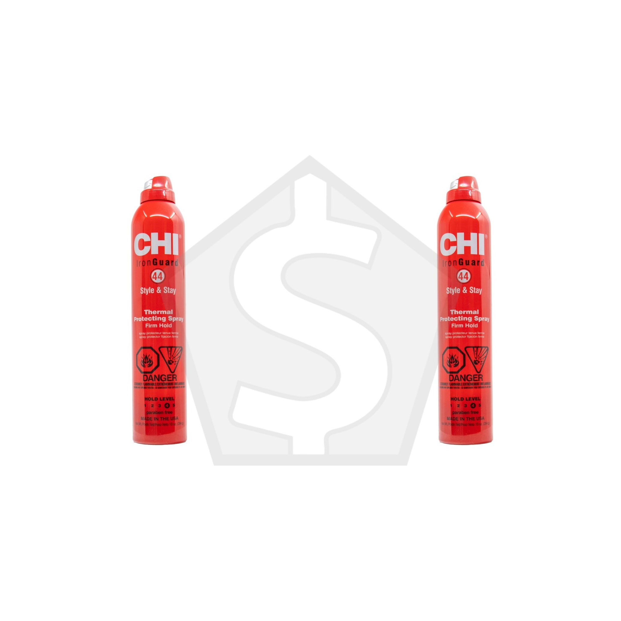 CHI 44 Iron Guard Style & Stay Thermal Protecting Spray Firm Hold - 10oz - Pack of 2