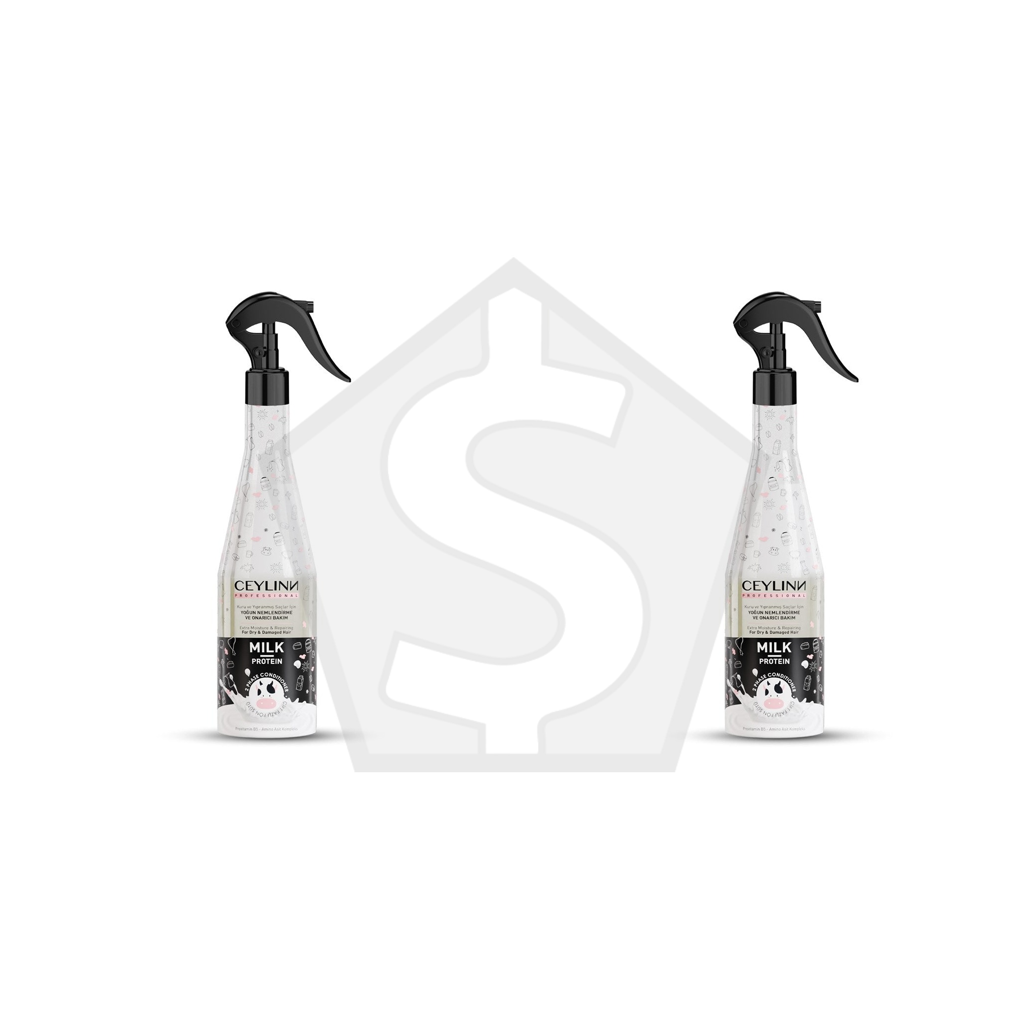 CEYLINN Milk Protein 2-Phase Blow Dry Spray (400ml) - Pack of 2