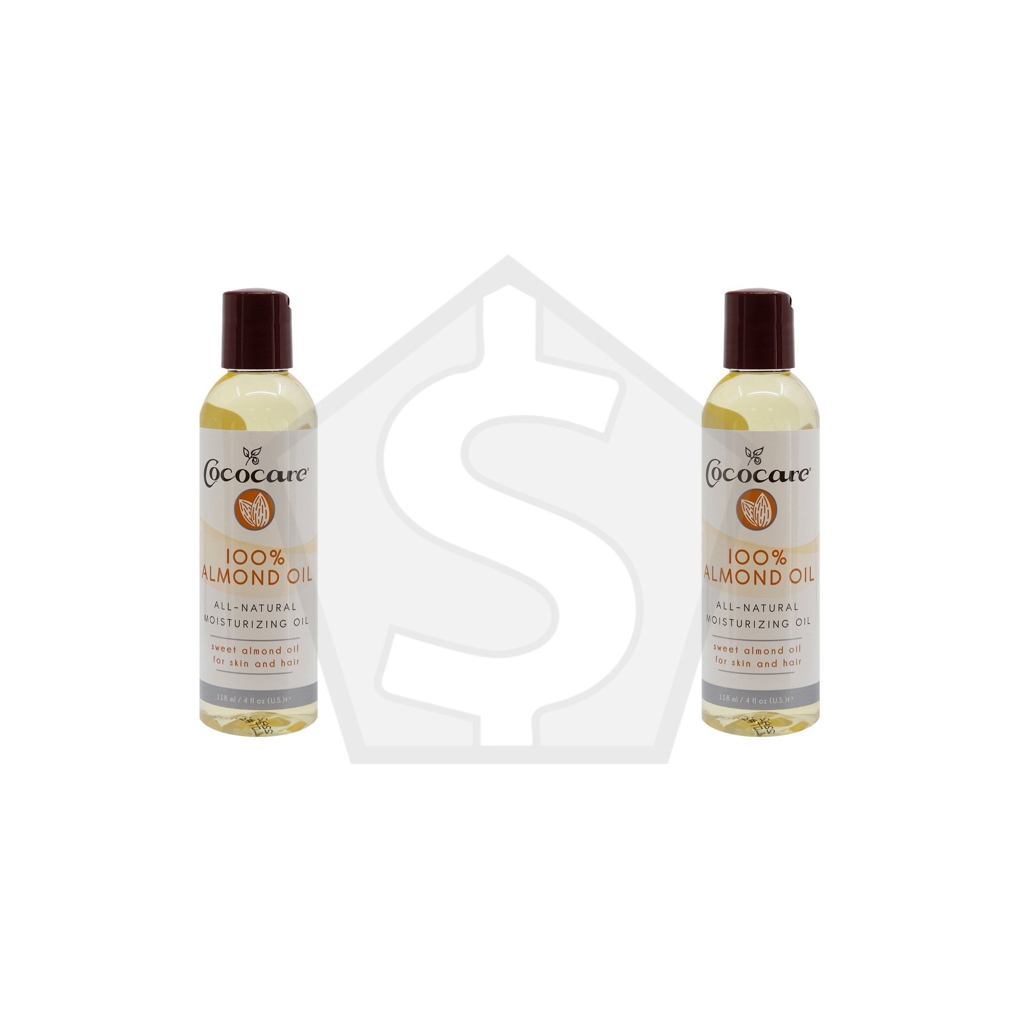 Bundle of 2 - COCOCARE 100% Natural Almond Oil(4oz)